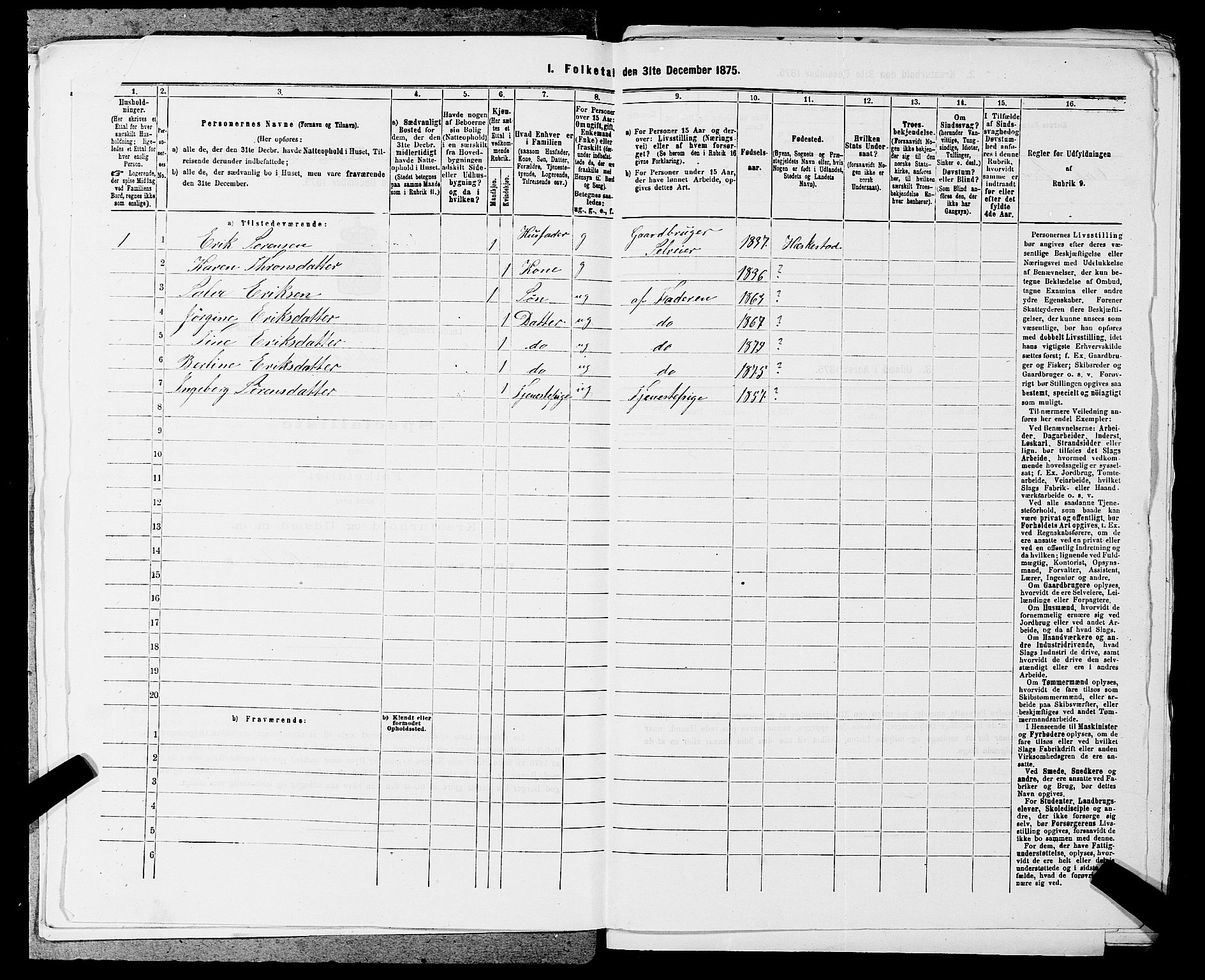 SAST, 1875 census for 1112P Lund, 1875, p. 658