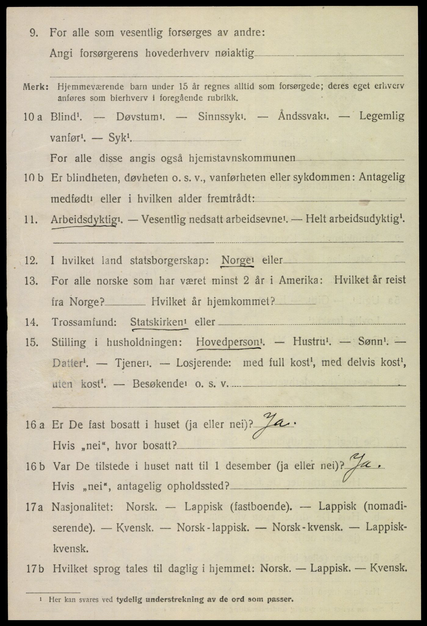 SAT, 1920 census for Beitstad, 1920, p. 1420