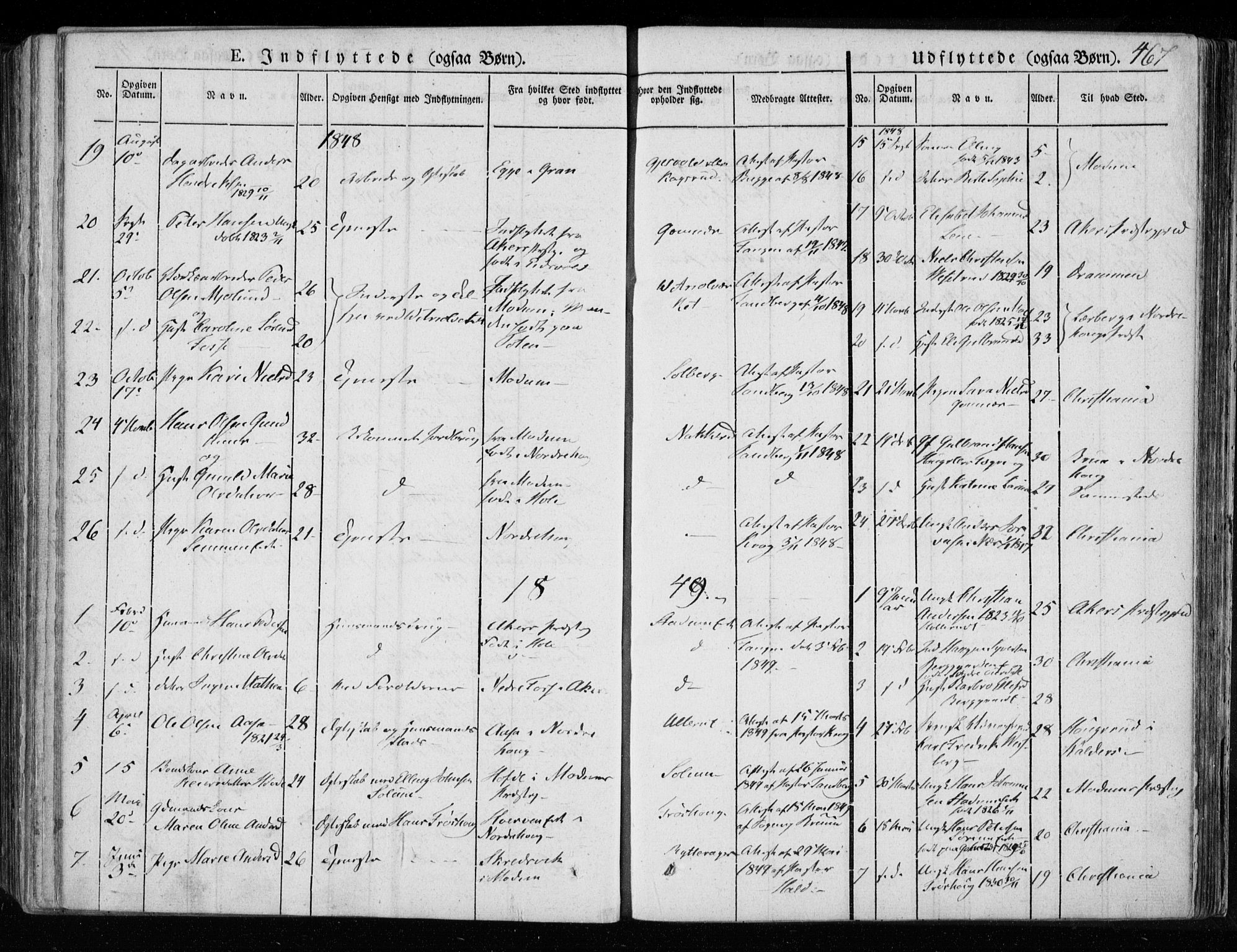 Hole kirkebøker, SAKO/A-228/F/Fa/L0005: Parish register (official) no. I 5, 1833-1851, p. 467