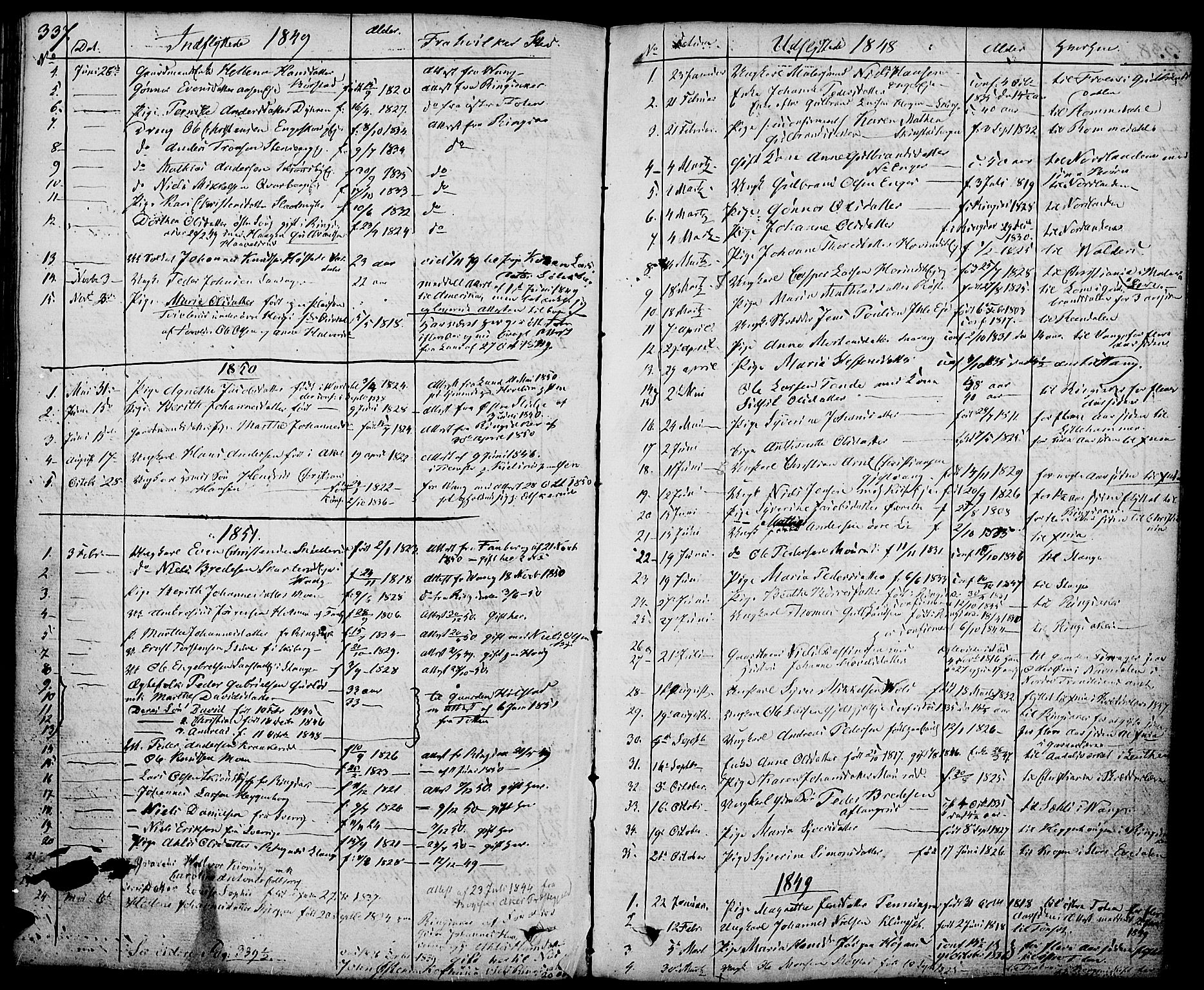 Nes prestekontor, Hedmark, SAH/PREST-020/K/Ka/L0003: Parish register (official) no. 3, 1827-1851, p. 337