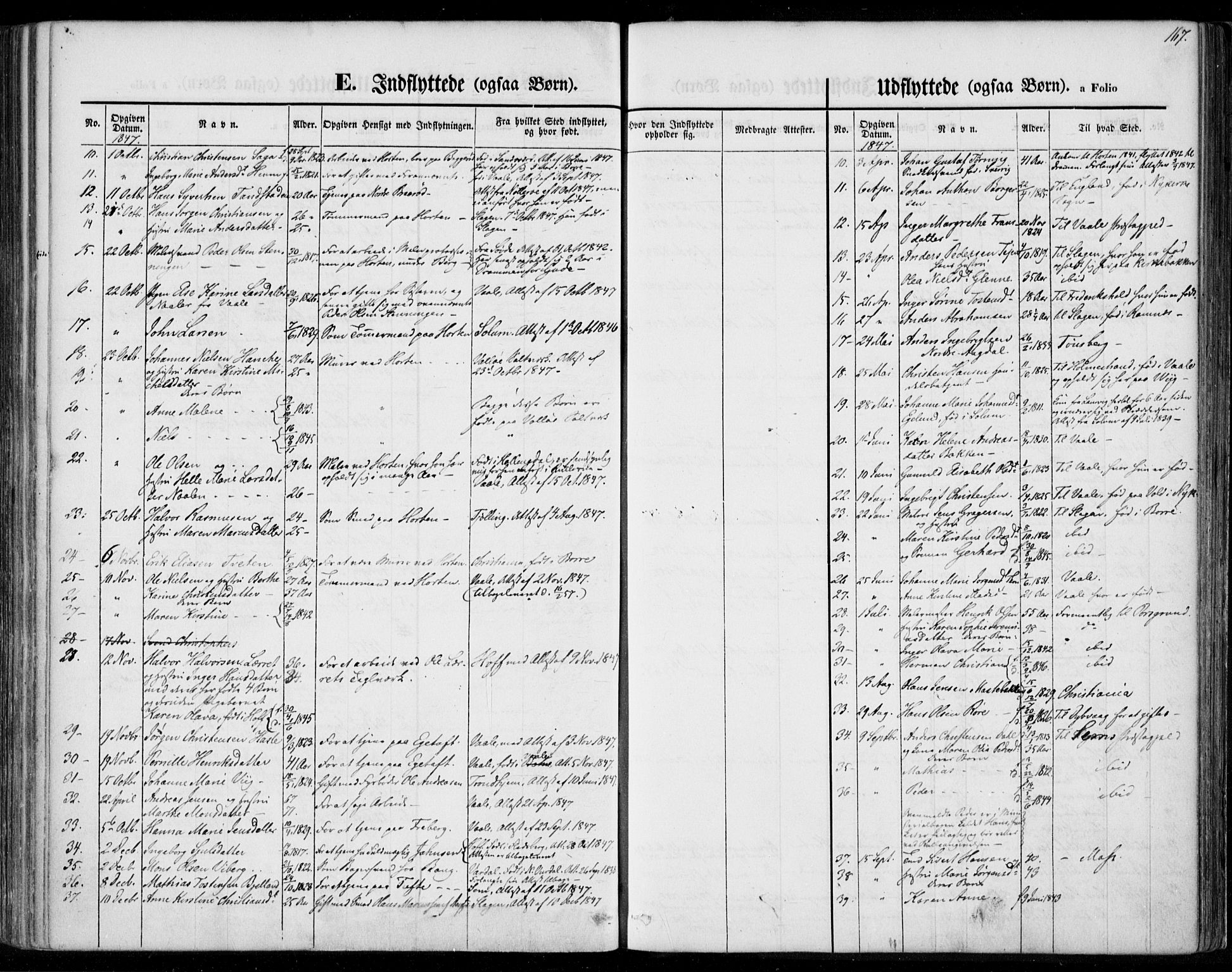 Borre kirkebøker, AV/SAKO-A-338/F/Fa/L0005: Parish register (official) no. I 5, 1845-1851, p. 167