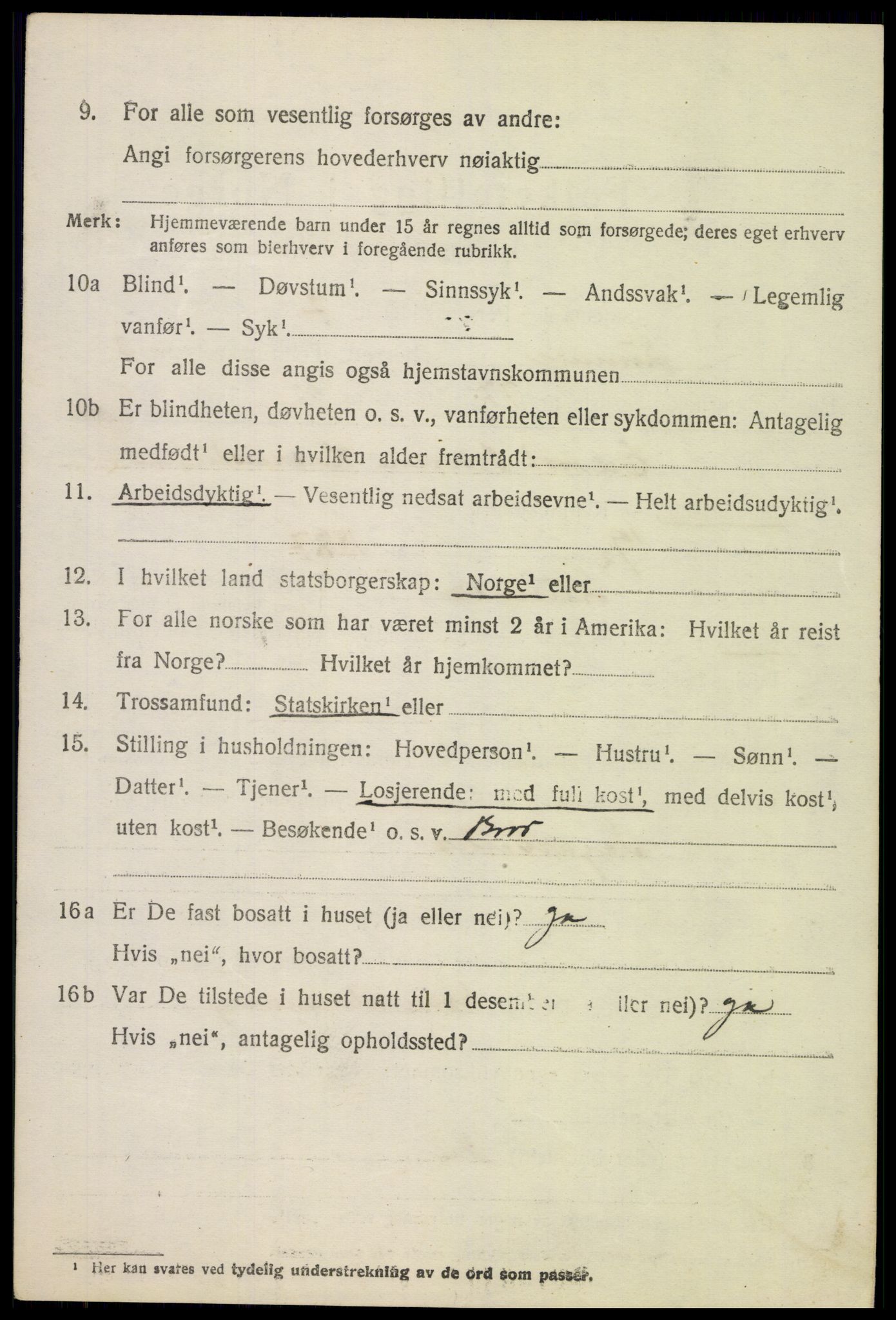 SAH, 1920 census for Lunner, 1920, p. 5352