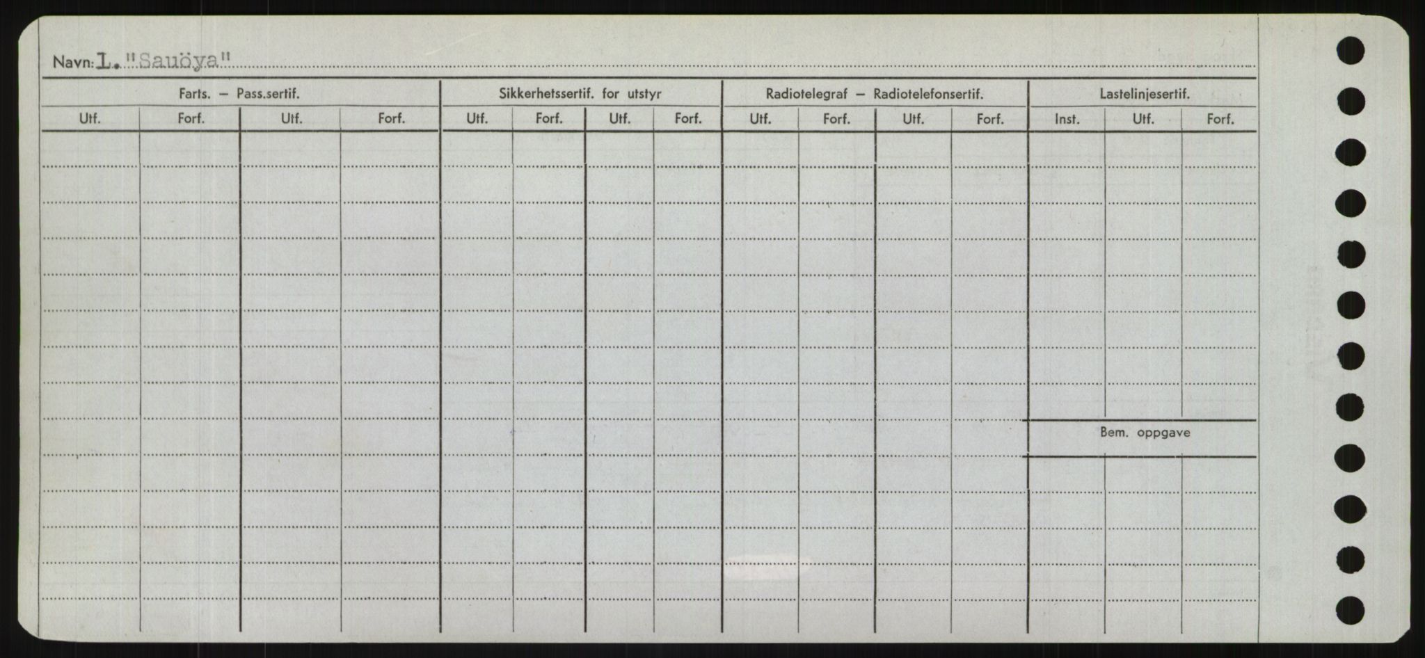 Sjøfartsdirektoratet med forløpere, Skipsmålingen, RA/S-1627/H/Hd/L0032: Fartøy, San-Seve, p. 226