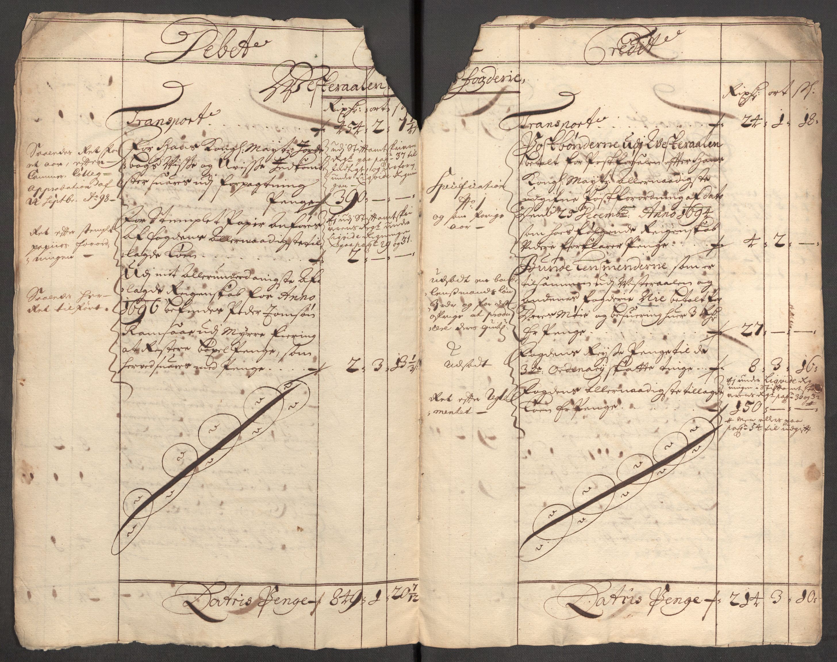 Rentekammeret inntil 1814, Reviderte regnskaper, Fogderegnskap, AV/RA-EA-4092/R67/L4678: Fogderegnskap Vesterålen, Andenes og Lofoten, 1696-1708, p. 190