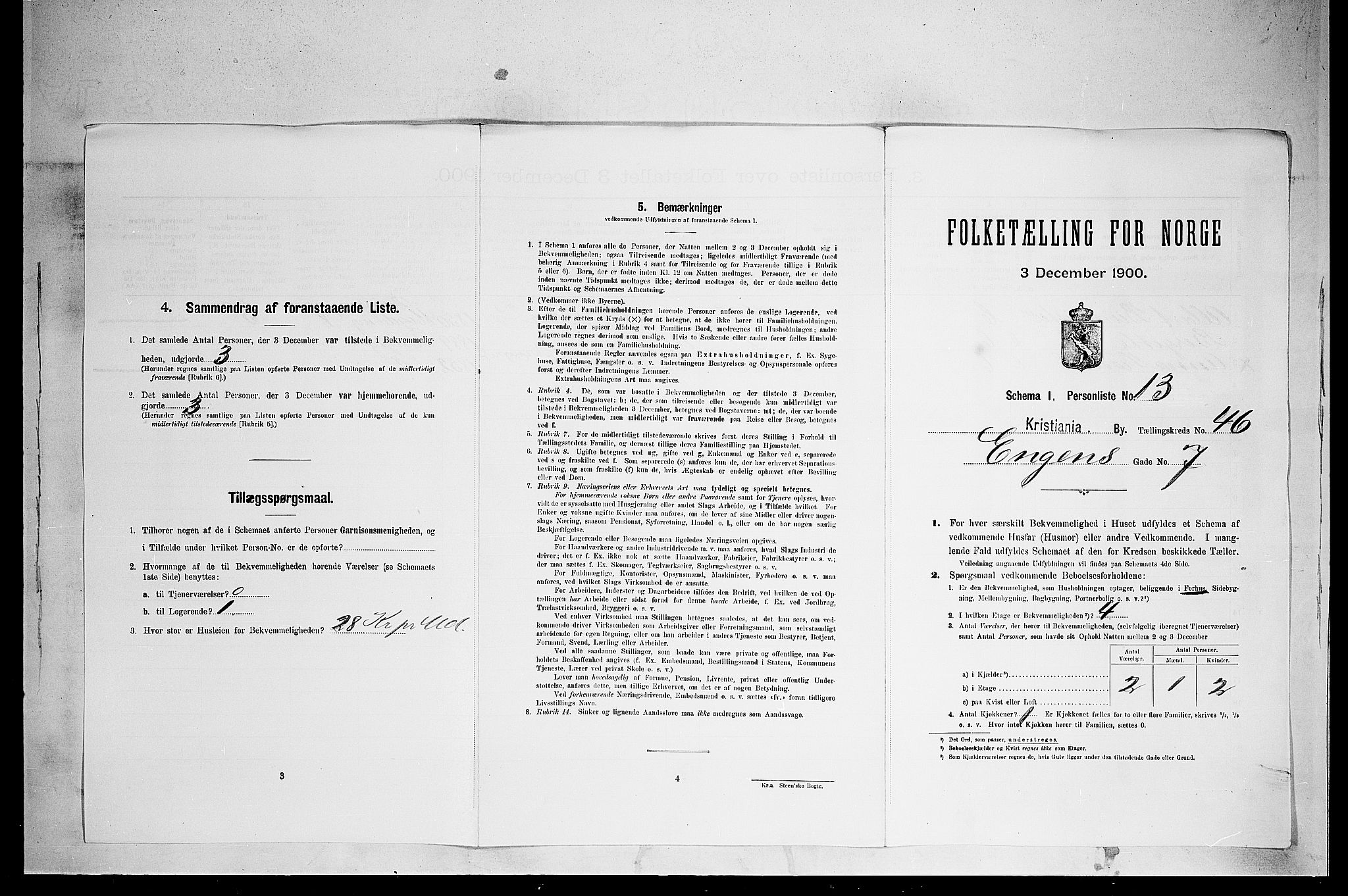 SAO, 1900 census for Kristiania, 1900, p. 20193