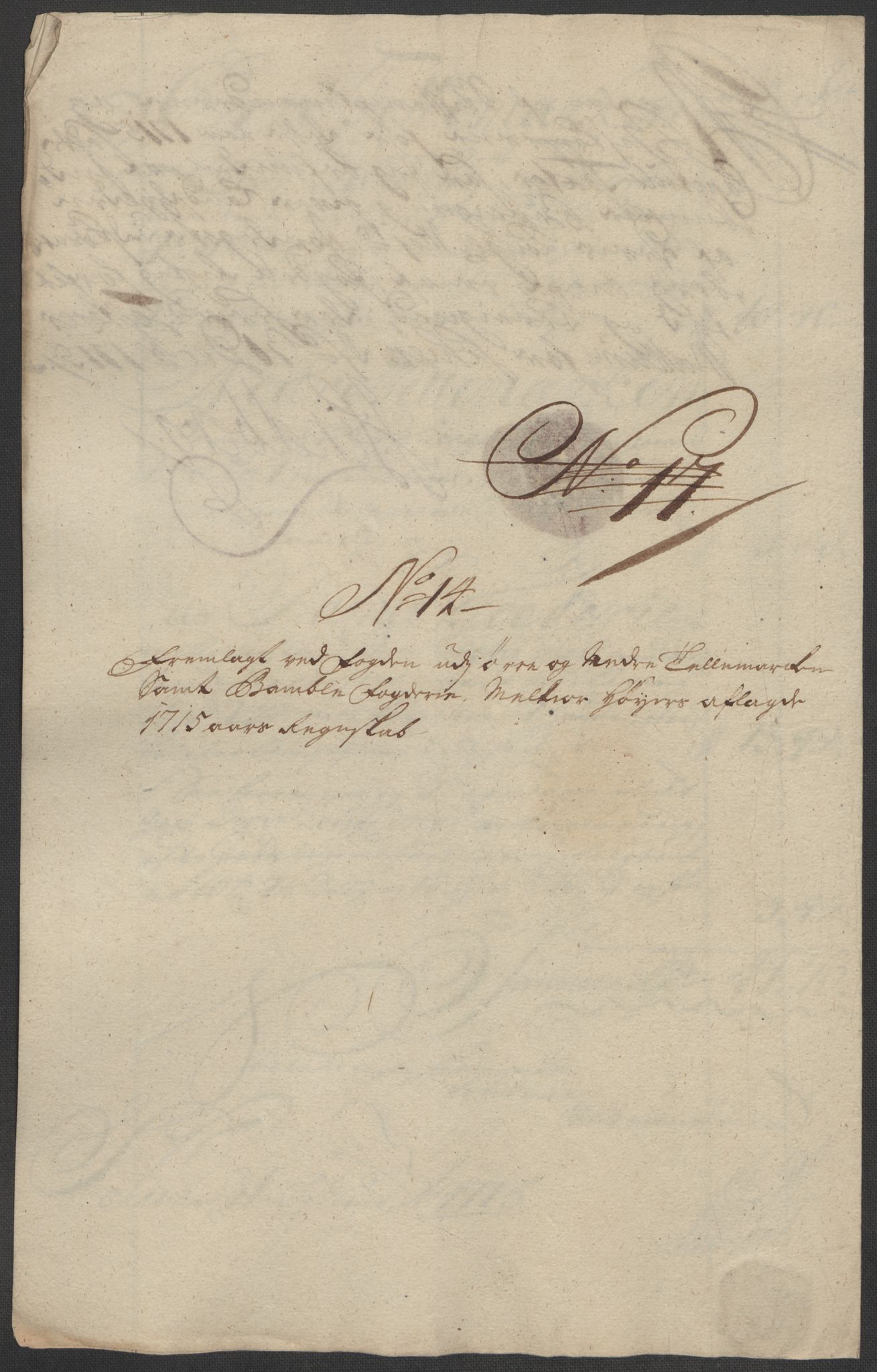 Rentekammeret inntil 1814, Reviderte regnskaper, Fogderegnskap, AV/RA-EA-4092/R36/L2127: Fogderegnskap Øvre og Nedre Telemark og Bamble, 1715, p. 176