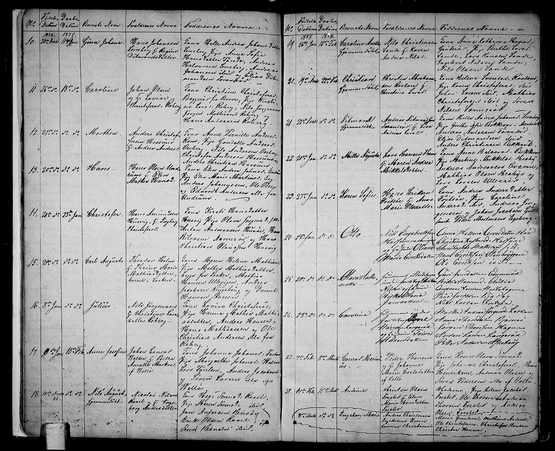 Sem kirkebøker, AV/SAKO-A-5/G/Ga/L0004: Parish register (copy) no. I 4, 1855-1877