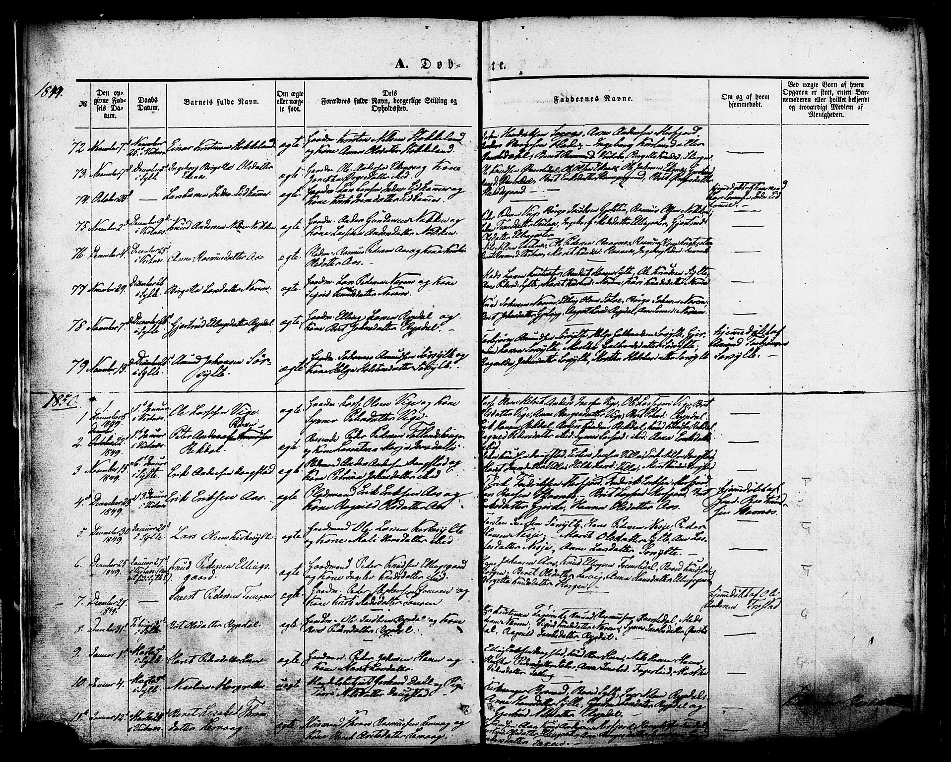 Ministerialprotokoller, klokkerbøker og fødselsregistre - Møre og Romsdal, SAT/A-1454/539/L0529: Parish register (official) no. 539A02, 1848-1872, p. 10