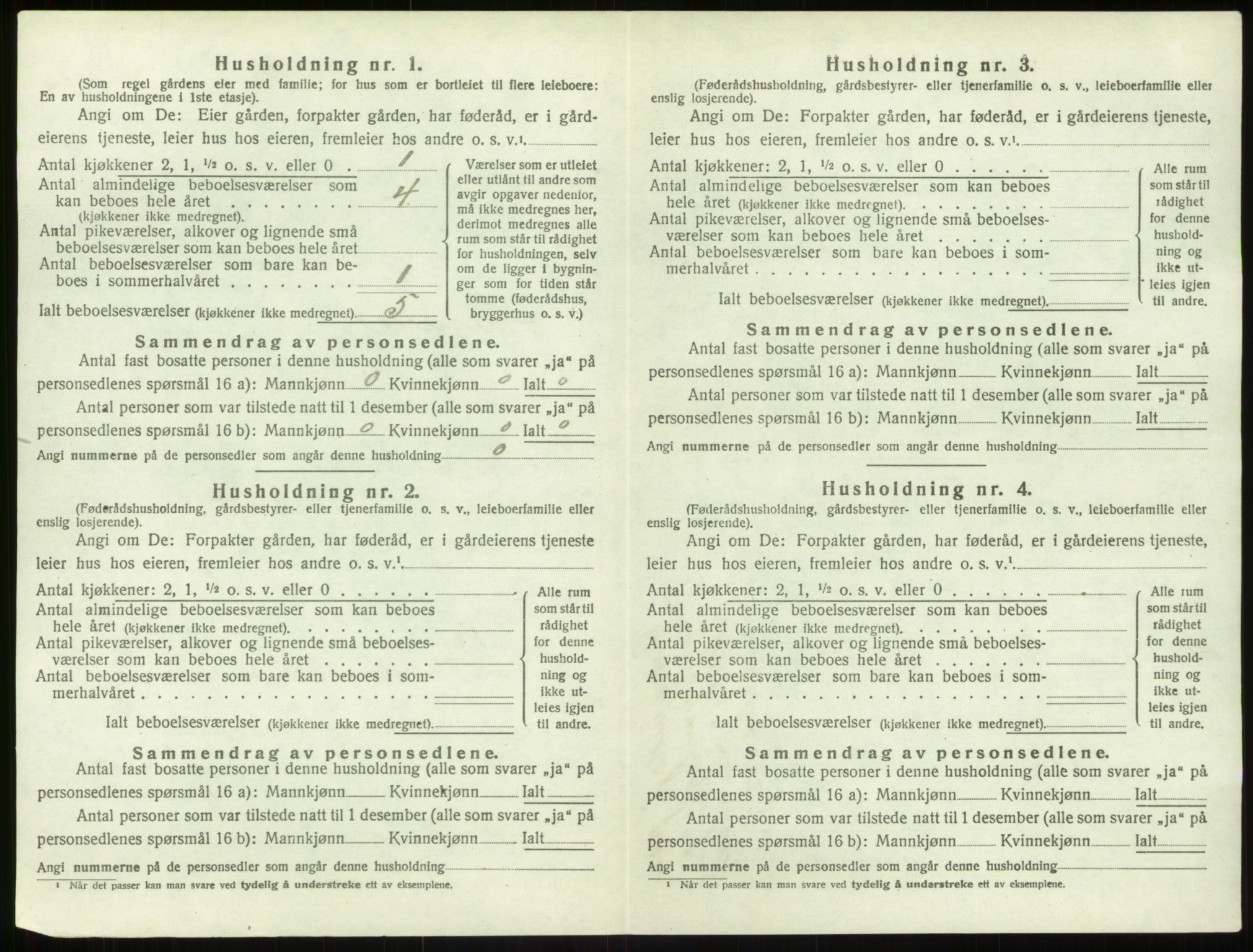 SAB, 1920 census for Åsane, 1920, p. 664