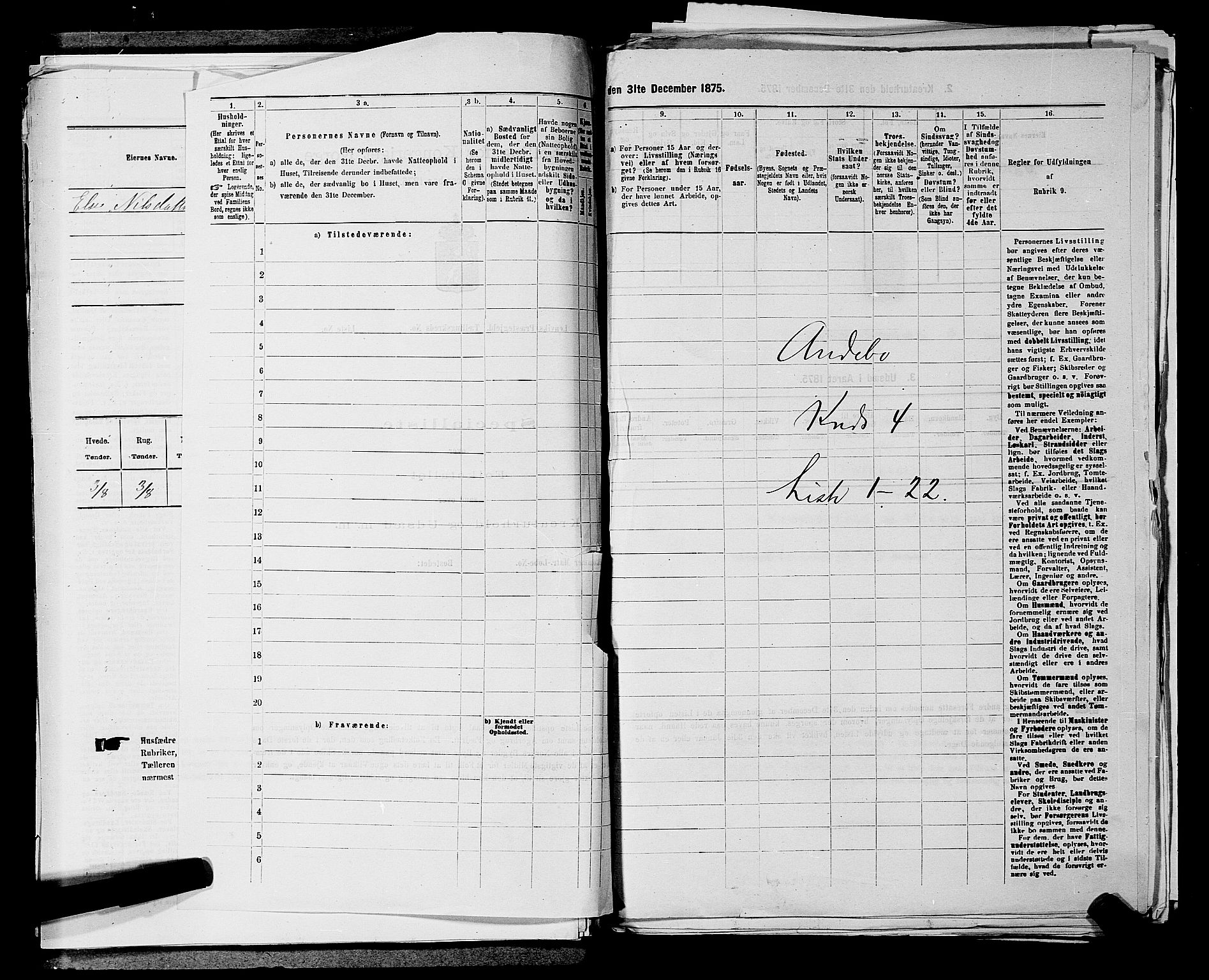 SAKO, 1875 census for 0719P Andebu, 1875, p. 407