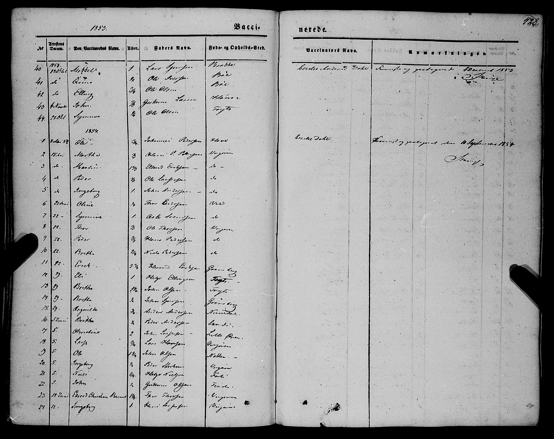 Vik sokneprestembete, AV/SAB-A-81501/H/Haa/Haaa/L0008: Parish register (official) no. A 8, 1846-1865, p. 428