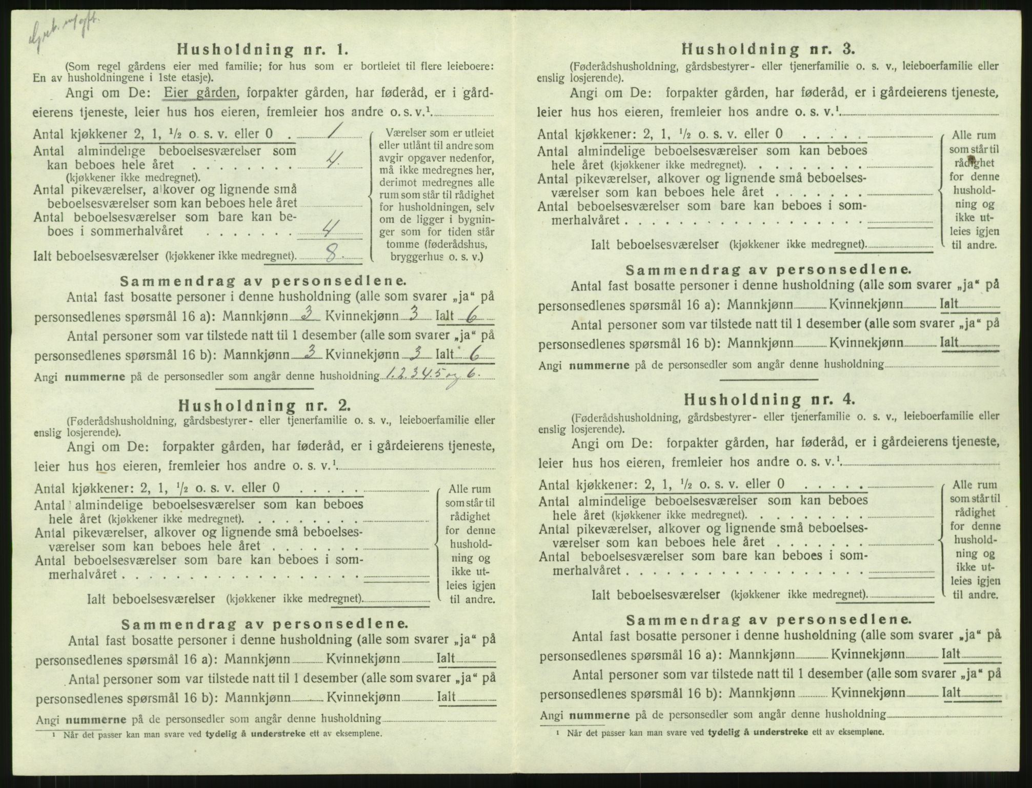 SAT, 1920 census for Rindal, 1920, p. 55