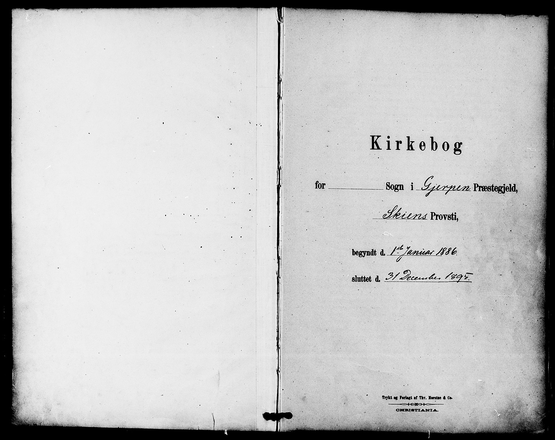 Gjerpen kirkebøker, SAKO/A-265/F/Fa/L0010: Parish register (official) no. I 10, 1886-1895
