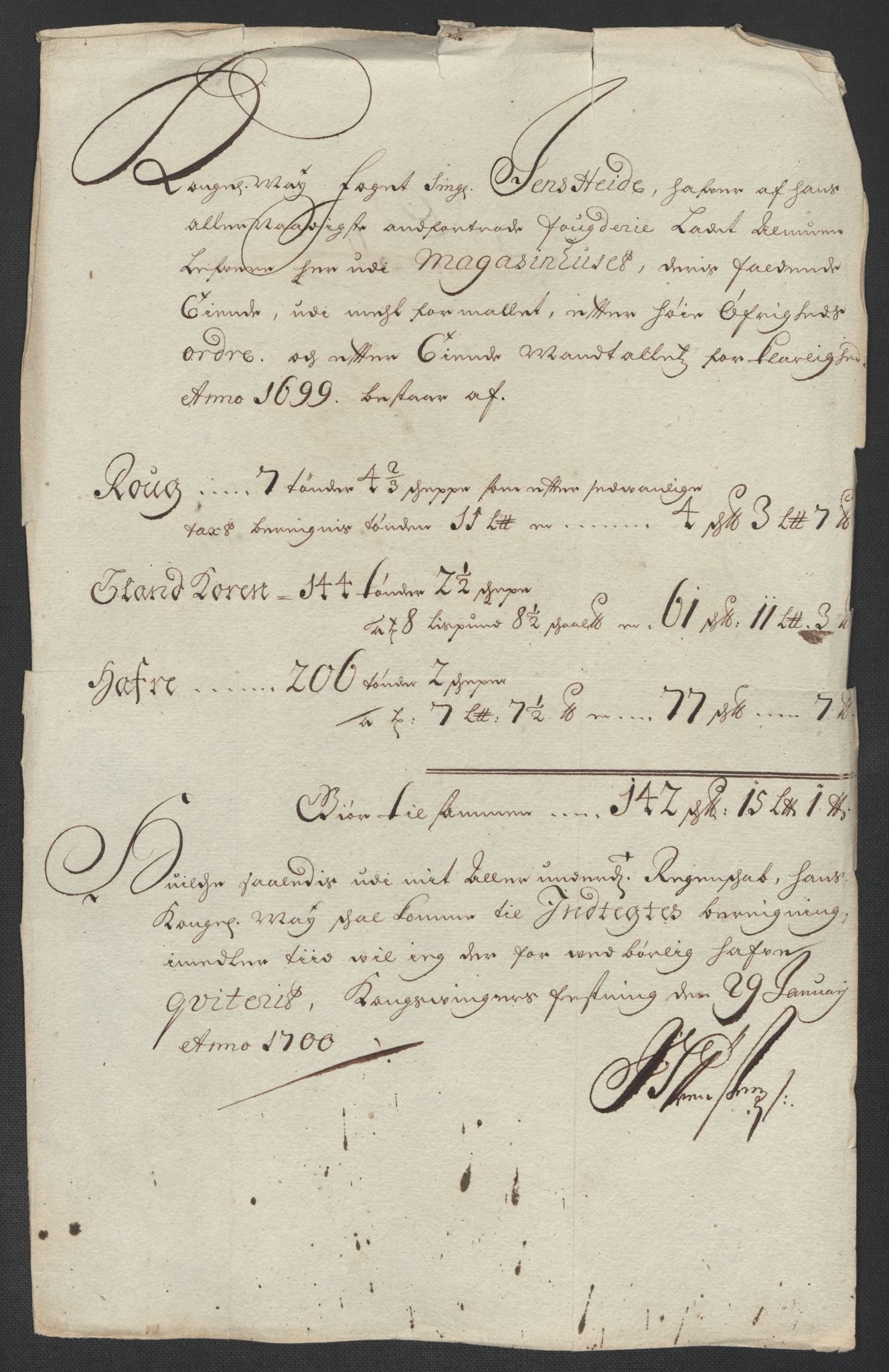 Rentekammeret inntil 1814, Reviderte regnskaper, Fogderegnskap, AV/RA-EA-4092/R13/L0837: Fogderegnskap Solør, Odal og Østerdal, 1699, p. 197