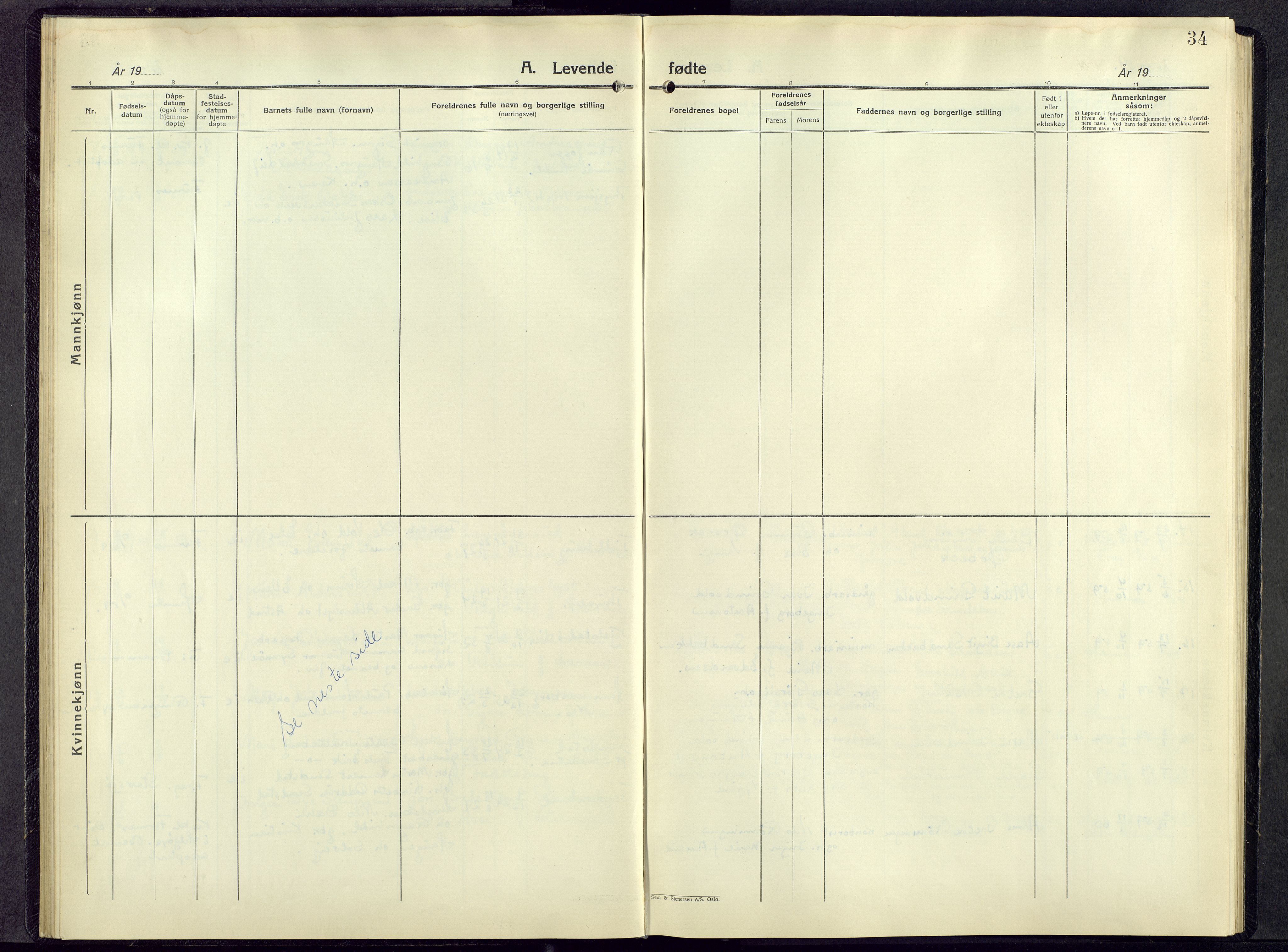 Nes prestekontor, Hedmark, SAH/PREST-020/L/La/L0014: Parish register (copy) no. 14, 1948-1967, p. 34