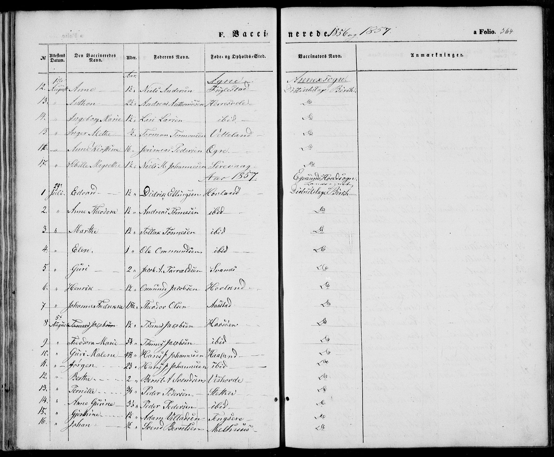Eigersund sokneprestkontor, AV/SAST-A-101807/001/30/30BA/L0013: Parish register (official) no. A 12.2, 1850-1865, p. 564