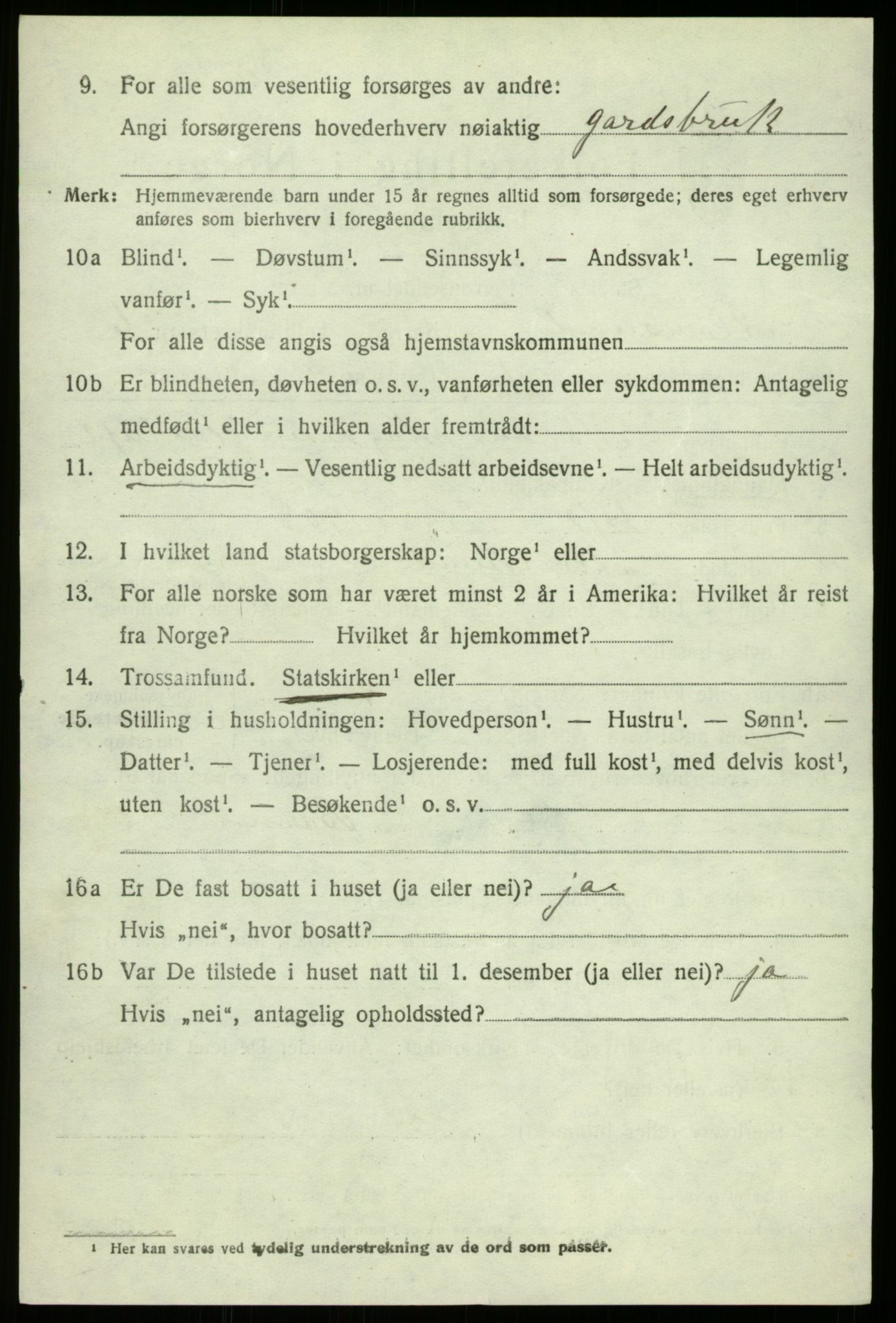 SAB, 1920 census for Alversund, 1920, p. 4461