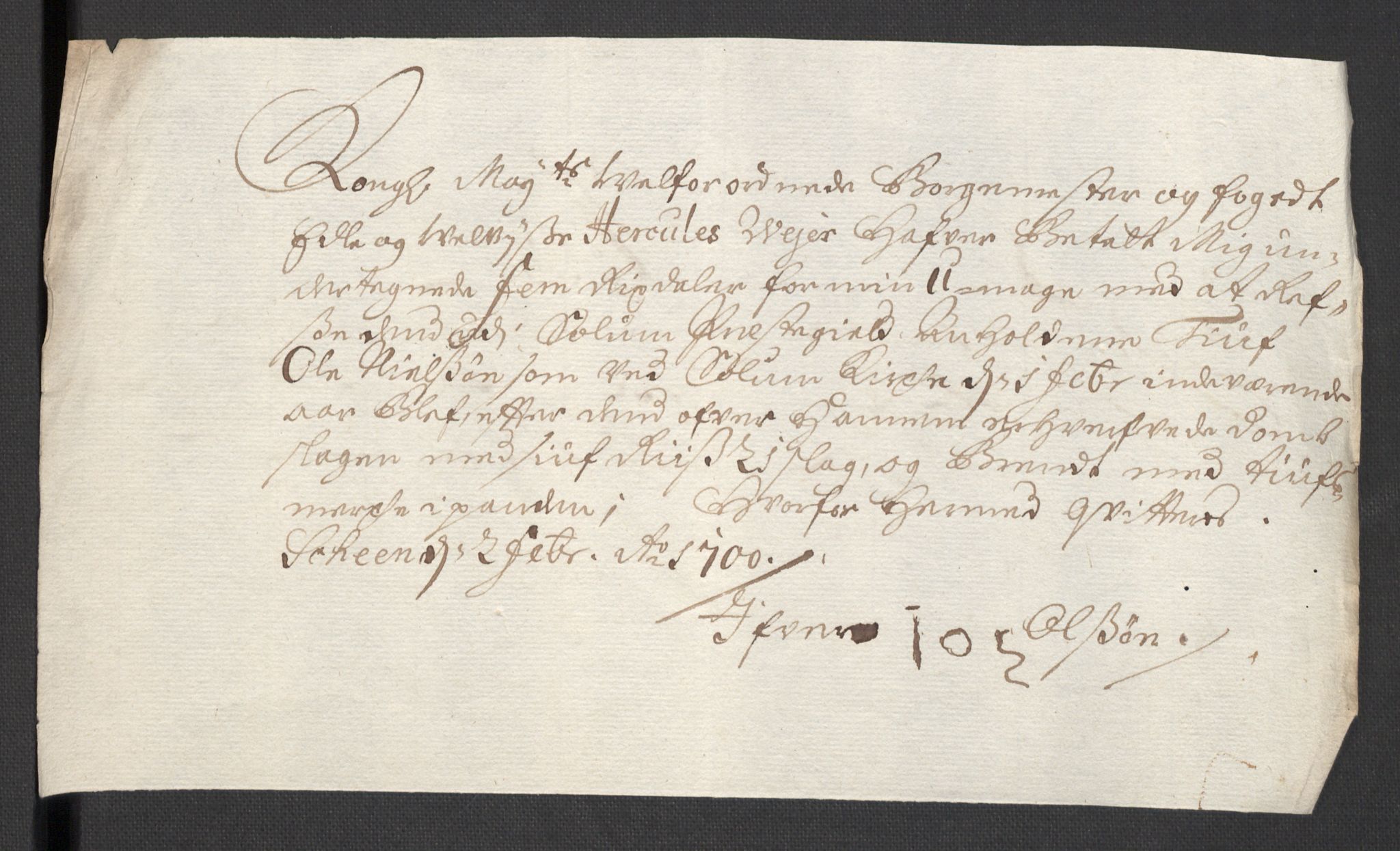 Rentekammeret inntil 1814, Reviderte regnskaper, Fogderegnskap, AV/RA-EA-4092/R36/L2104: Fogderegnskap Øvre og Nedre Telemark og Bamble, 1700, p. 505