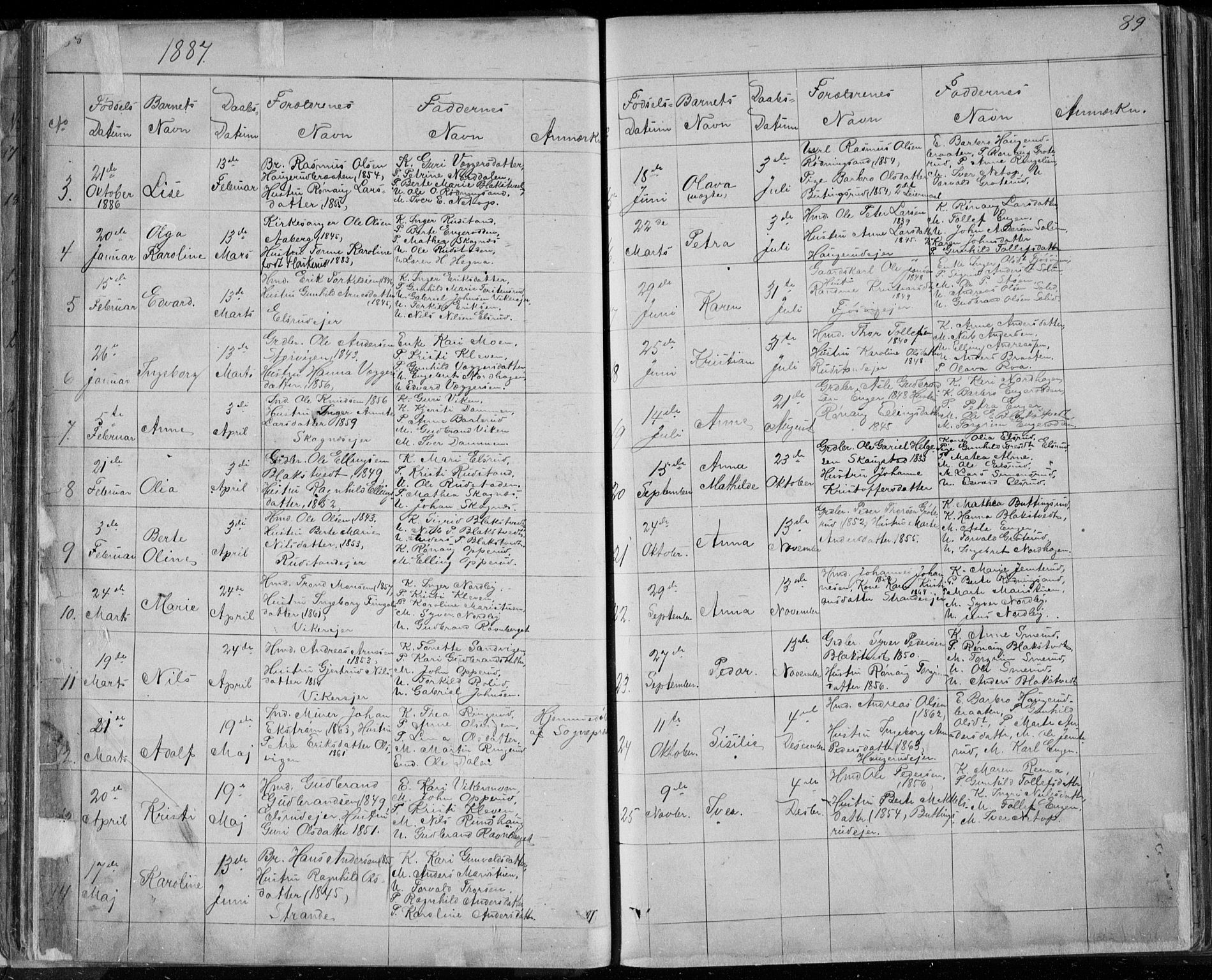 Ådal kirkebøker, SAKO/A-248/G/Ga/L0003: Parish register (copy) no. I 3, 1862-1891, p. 88-89