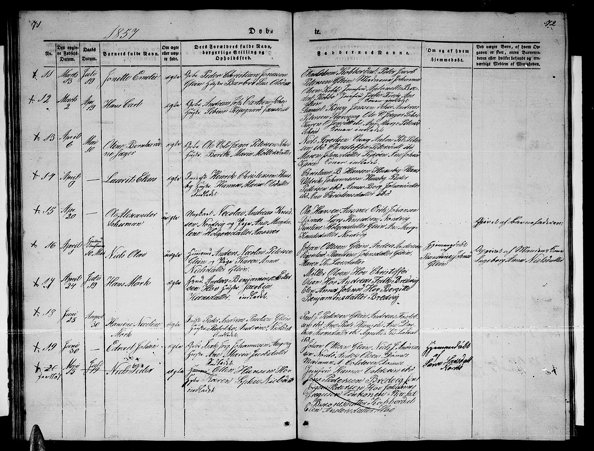 Ministerialprotokoller, klokkerbøker og fødselsregistre - Nordland, SAT/A-1459/835/L0530: Parish register (copy) no. 835C02, 1842-1865, p. 71-72