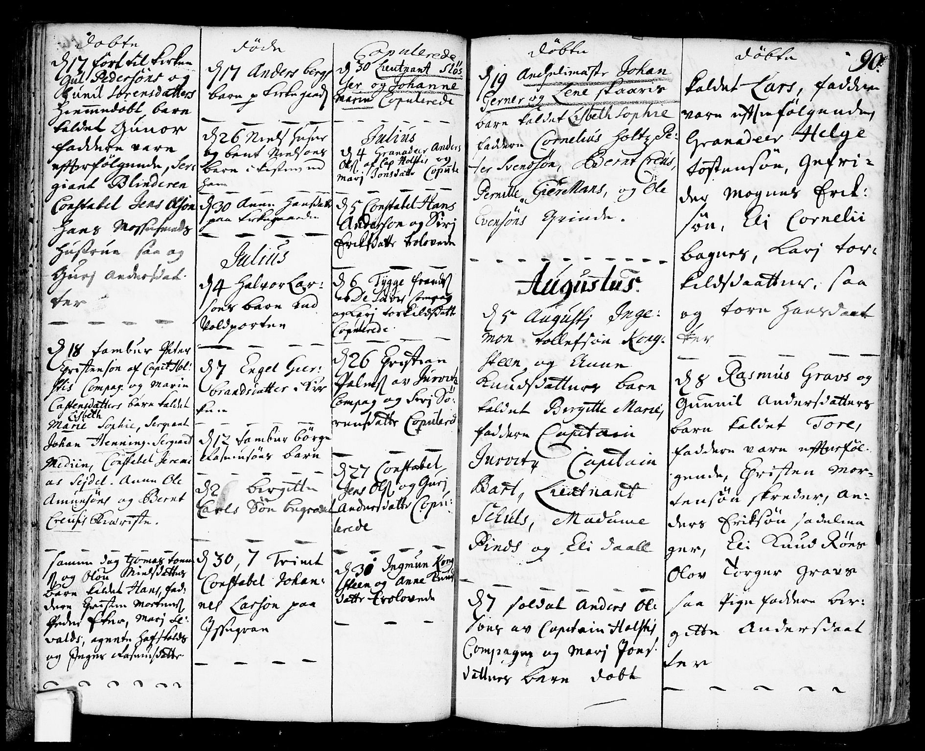 Fredrikstad prestekontor Kirkebøker, AV/SAO-A-11082/F/Fa/L0001: Parish register (official) no. 1, 1717-1731, p. 90