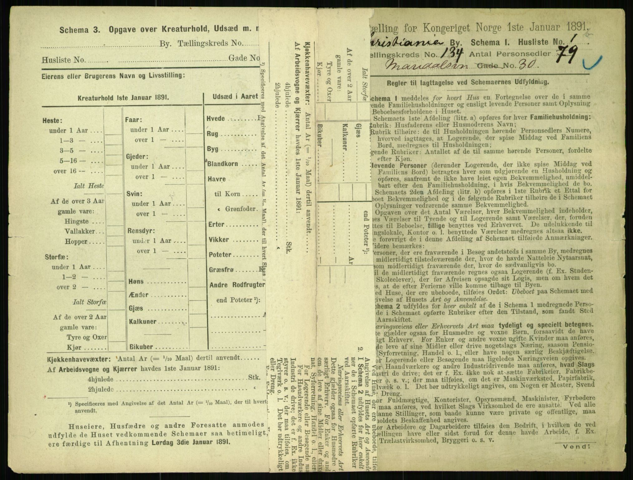 RA, 1891 census for 0301 Kristiania, 1891, p. 73407