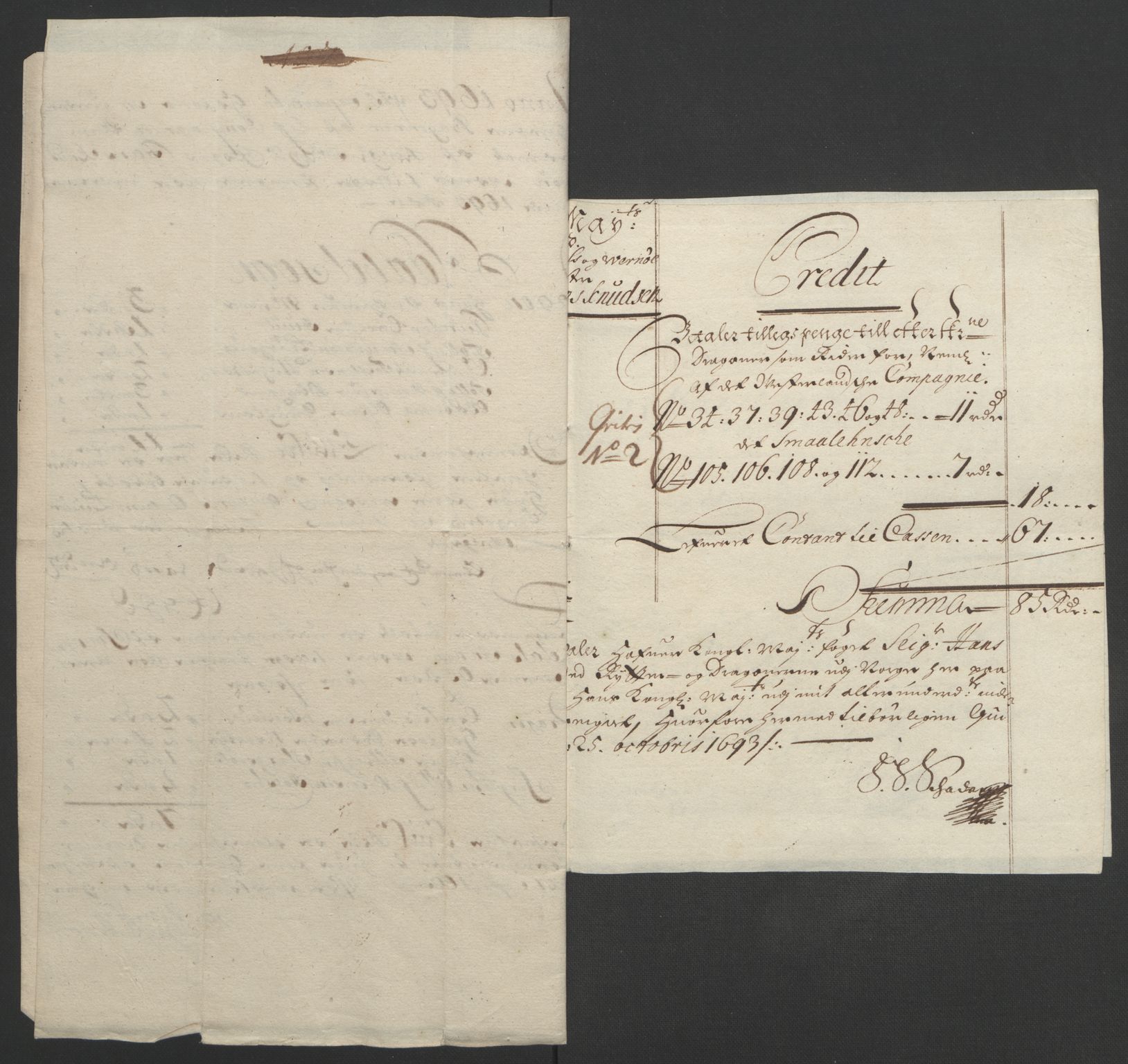 Rentekammeret inntil 1814, Reviderte regnskaper, Fogderegnskap, AV/RA-EA-4092/R02/L0108: Fogderegnskap Moss og Verne kloster, 1692-1693, p. 372