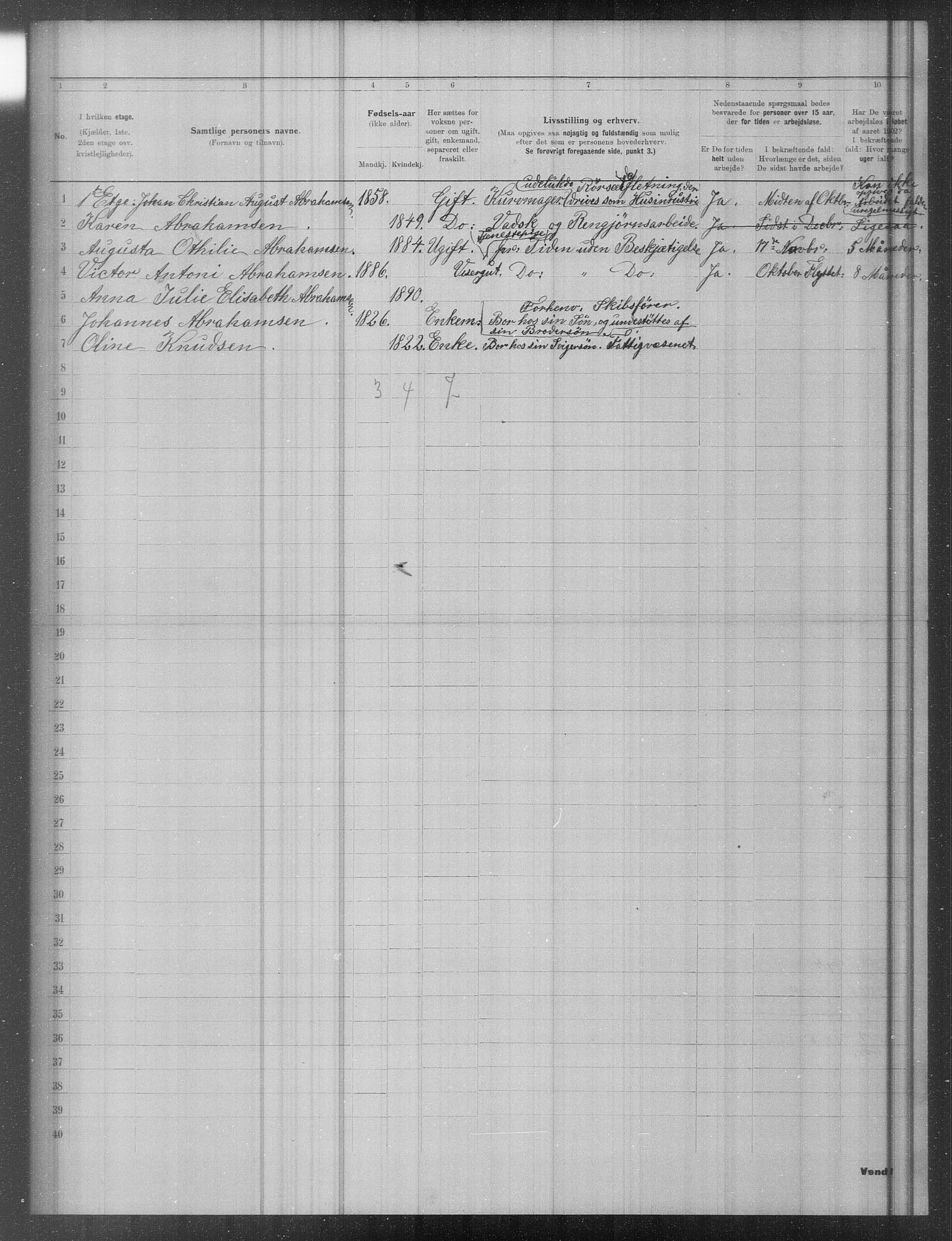 OBA, Municipal Census 1902 for Kristiania, 1902, p. 19416