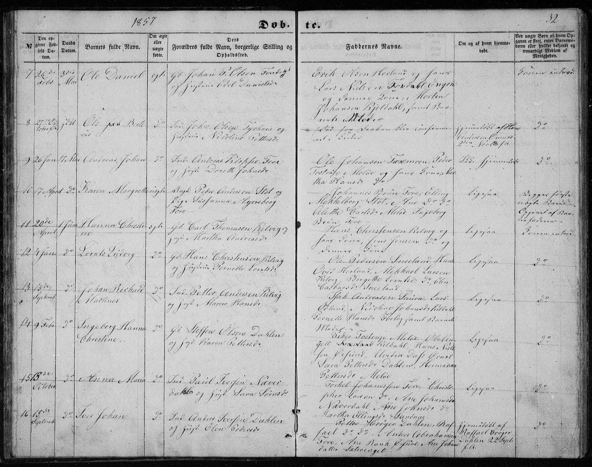 Ministerialprotokoller, klokkerbøker og fødselsregistre - Nordland, AV/SAT-A-1459/843/L0633: Parish register (copy) no. 843C02, 1853-1873, p. 32