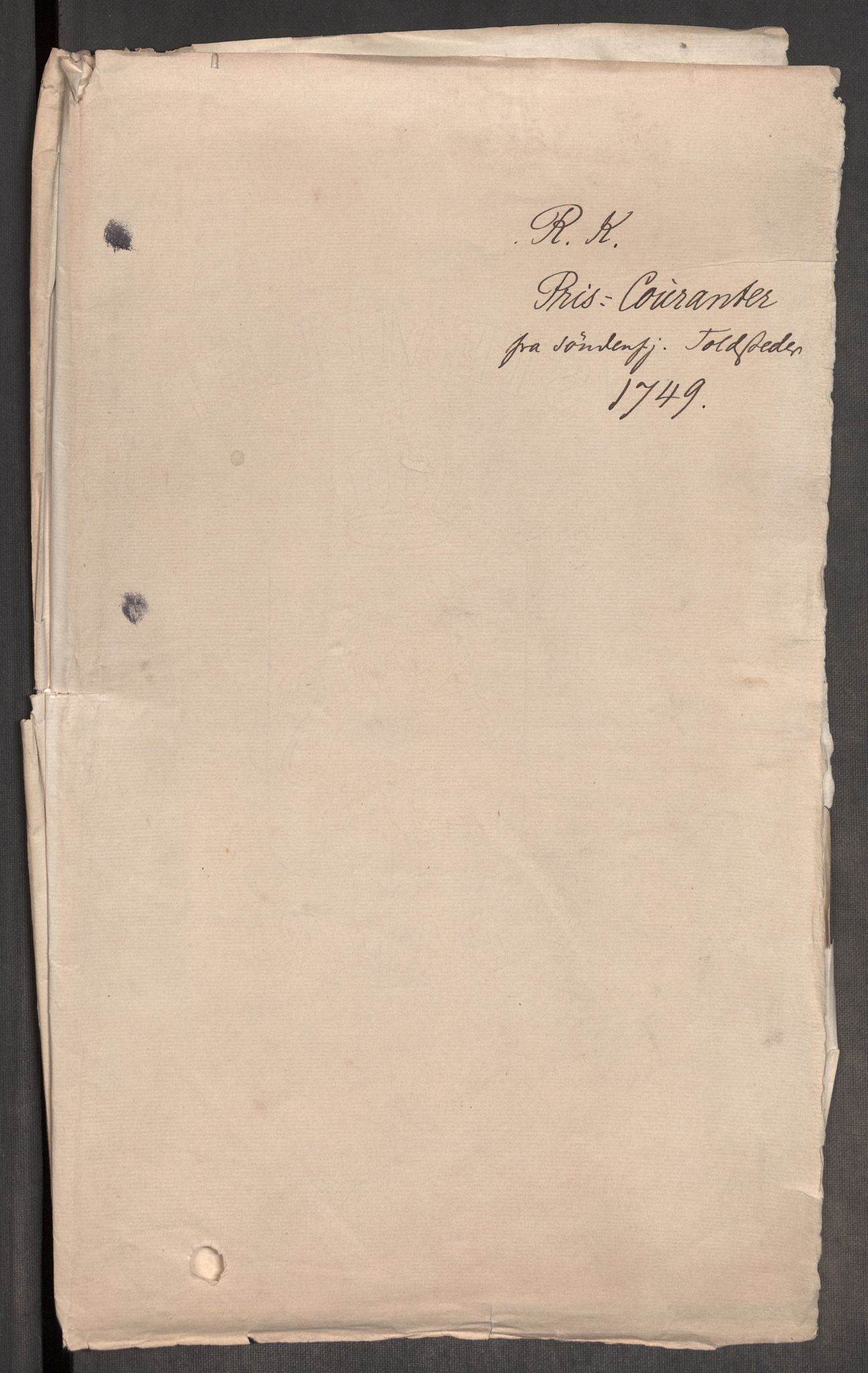 Rentekammeret inntil 1814, Realistisk ordnet avdeling, AV/RA-EA-4070/Oe/L0004: [Ø1]: Priskuranter, 1749-1752, p. 3