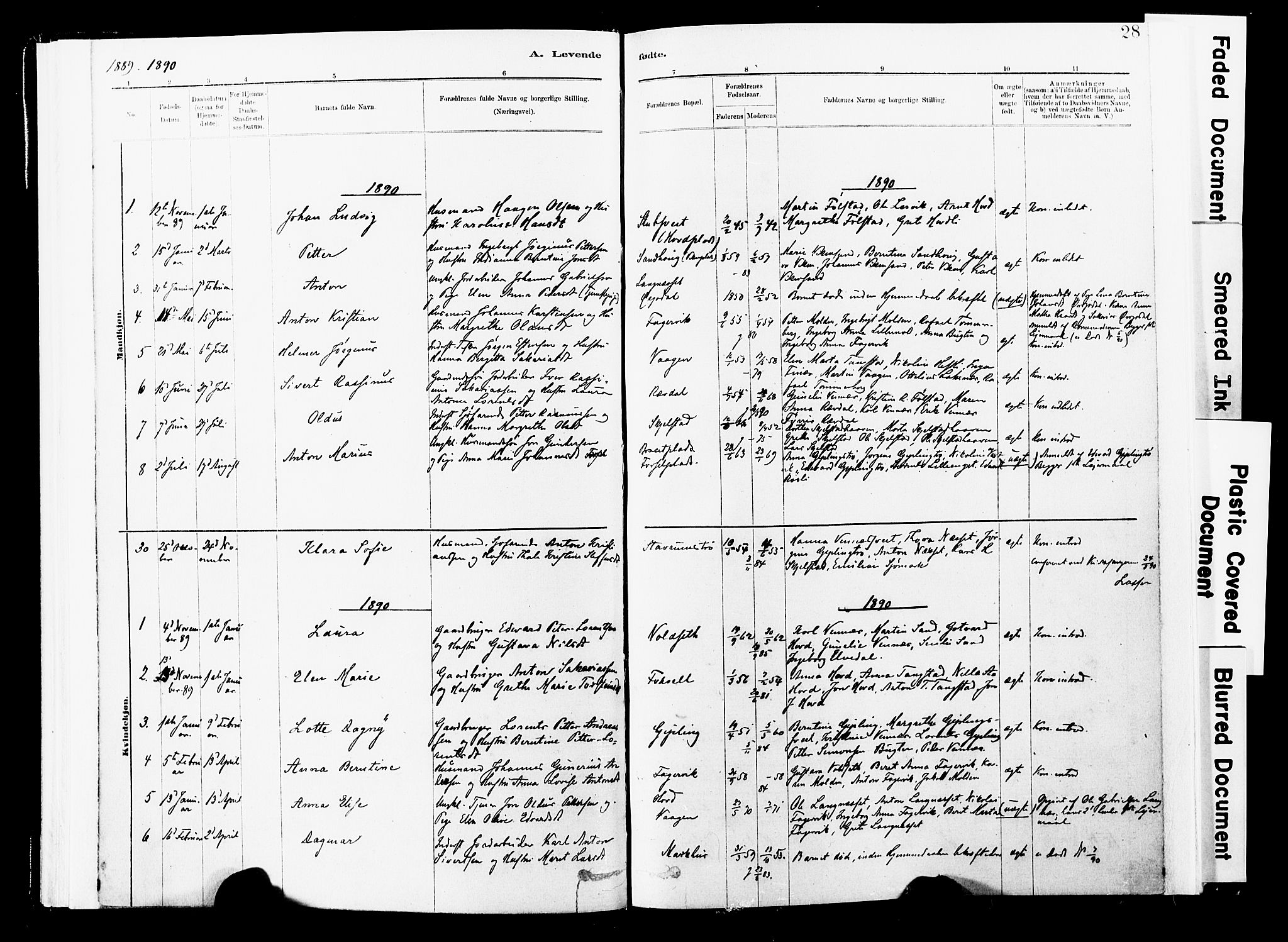 Ministerialprotokoller, klokkerbøker og fødselsregistre - Nord-Trøndelag, SAT/A-1458/744/L0420: Parish register (official) no. 744A04, 1882-1904, p. 28