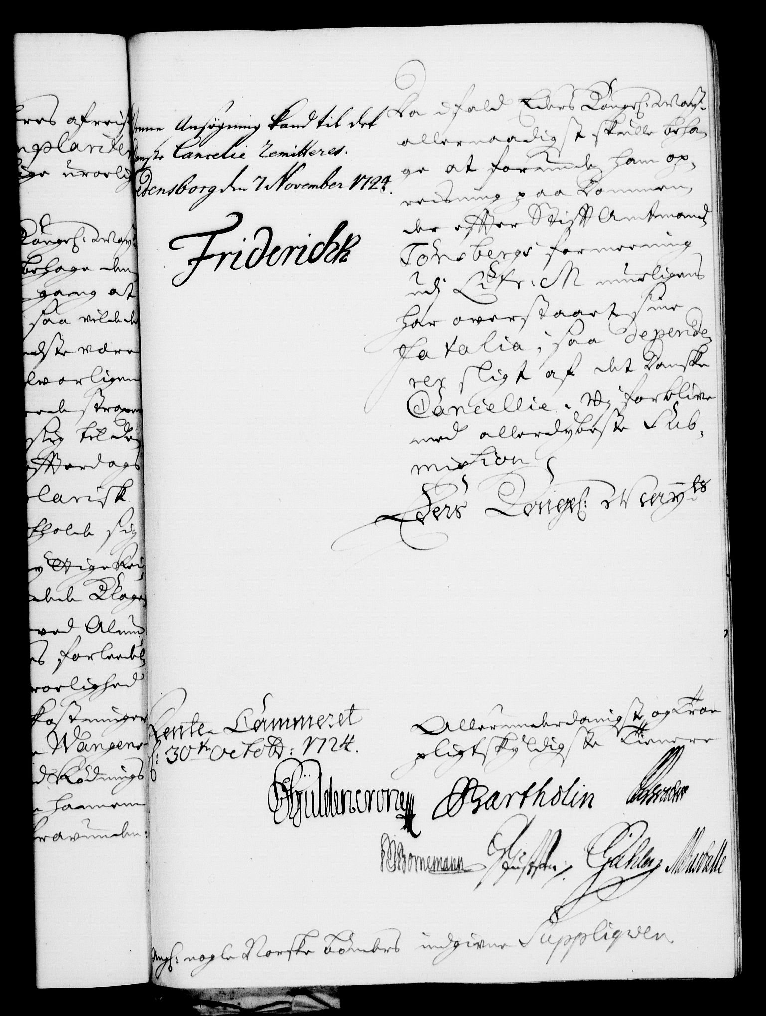Rentekammeret, Kammerkanselliet, RA/EA-3111/G/Gf/Gfa/L0007: Norsk relasjons- og resolusjonsprotokoll (merket RK 52.7), 1724, p. 810