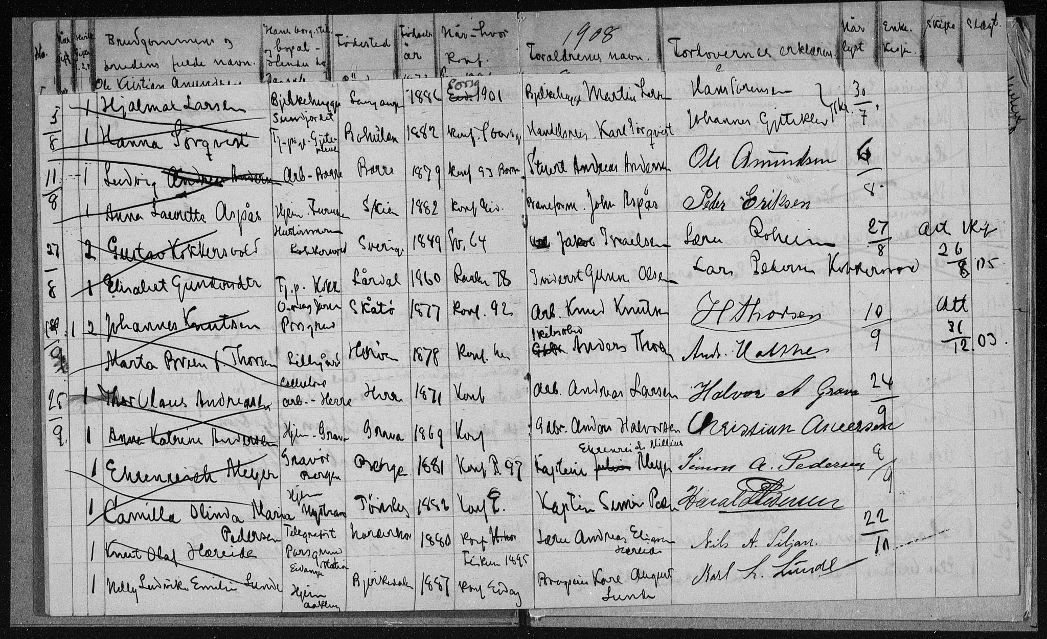 Eidanger kirkebøker, AV/SAKO-A-261/H/Ha/L0002: Banns register no. 2, 1904-1912