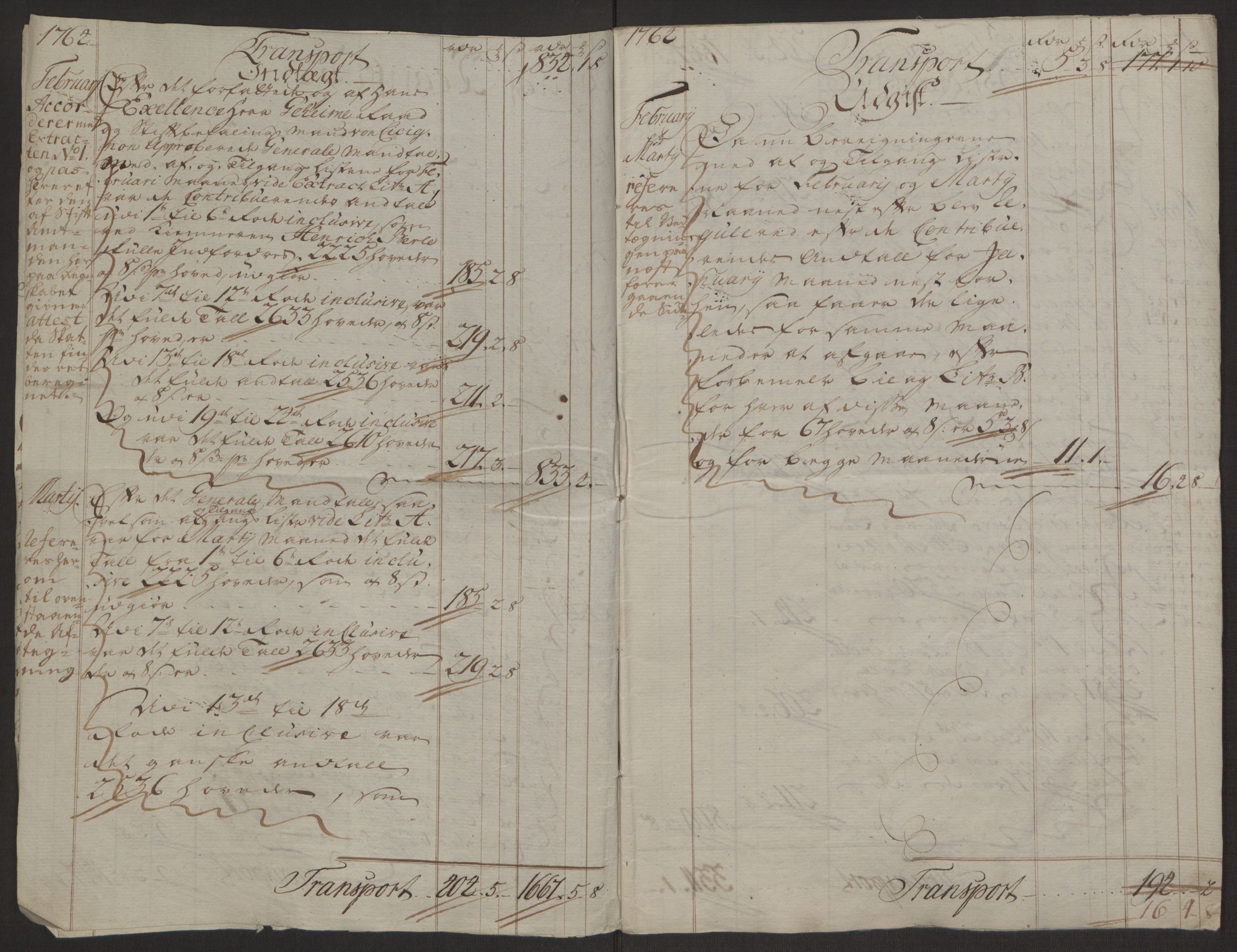 Rentekammeret inntil 1814, Reviderte regnskaper, Byregnskaper, AV/RA-EA-4066/R/Rp/L0367/0001: [P21] Kontribusjonsregnskap / Ekstraskatt, 1764, p. 13