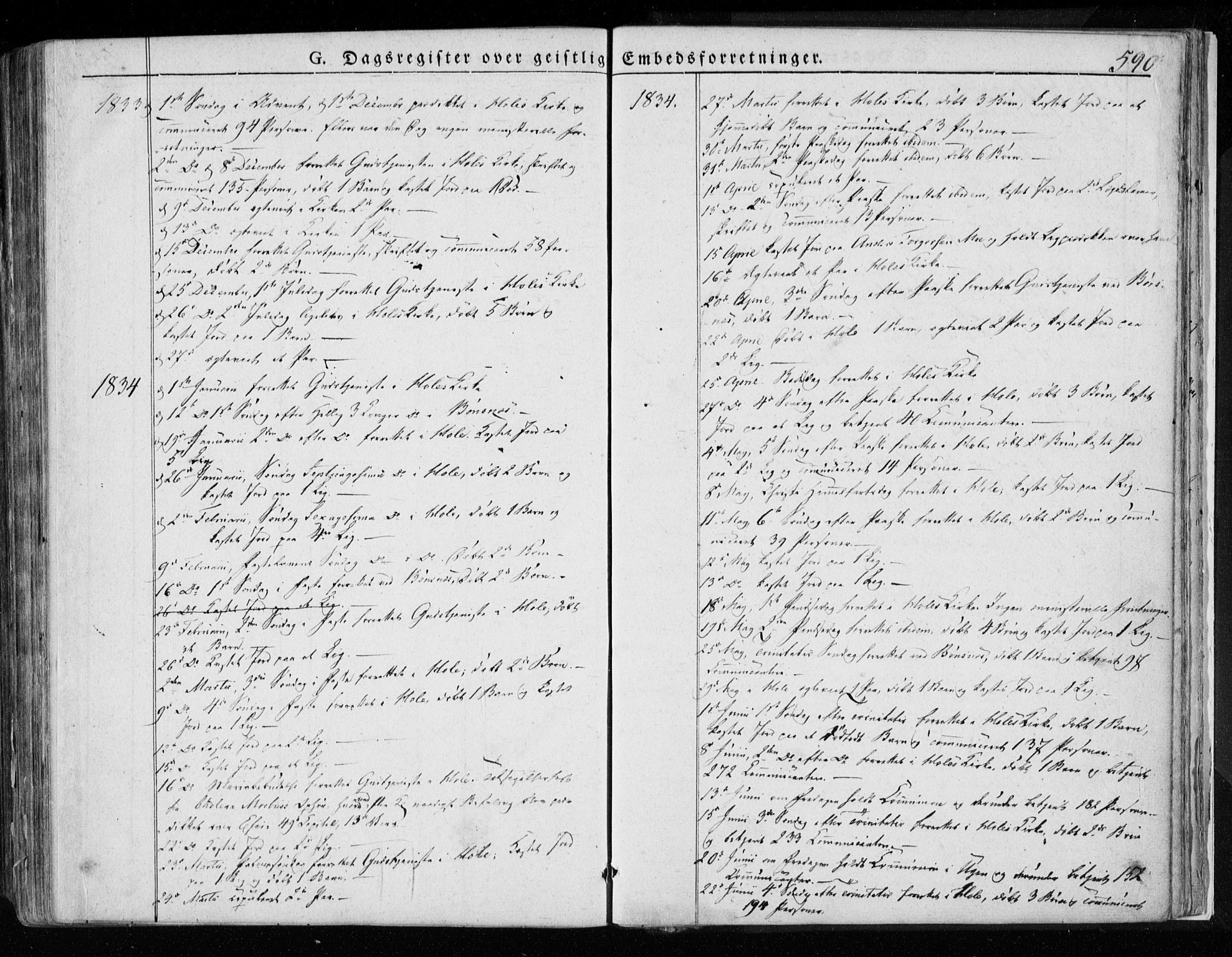 Hole kirkebøker, SAKO/A-228/F/Fa/L0005: Parish register (official) no. I 5, 1833-1851, p. 590