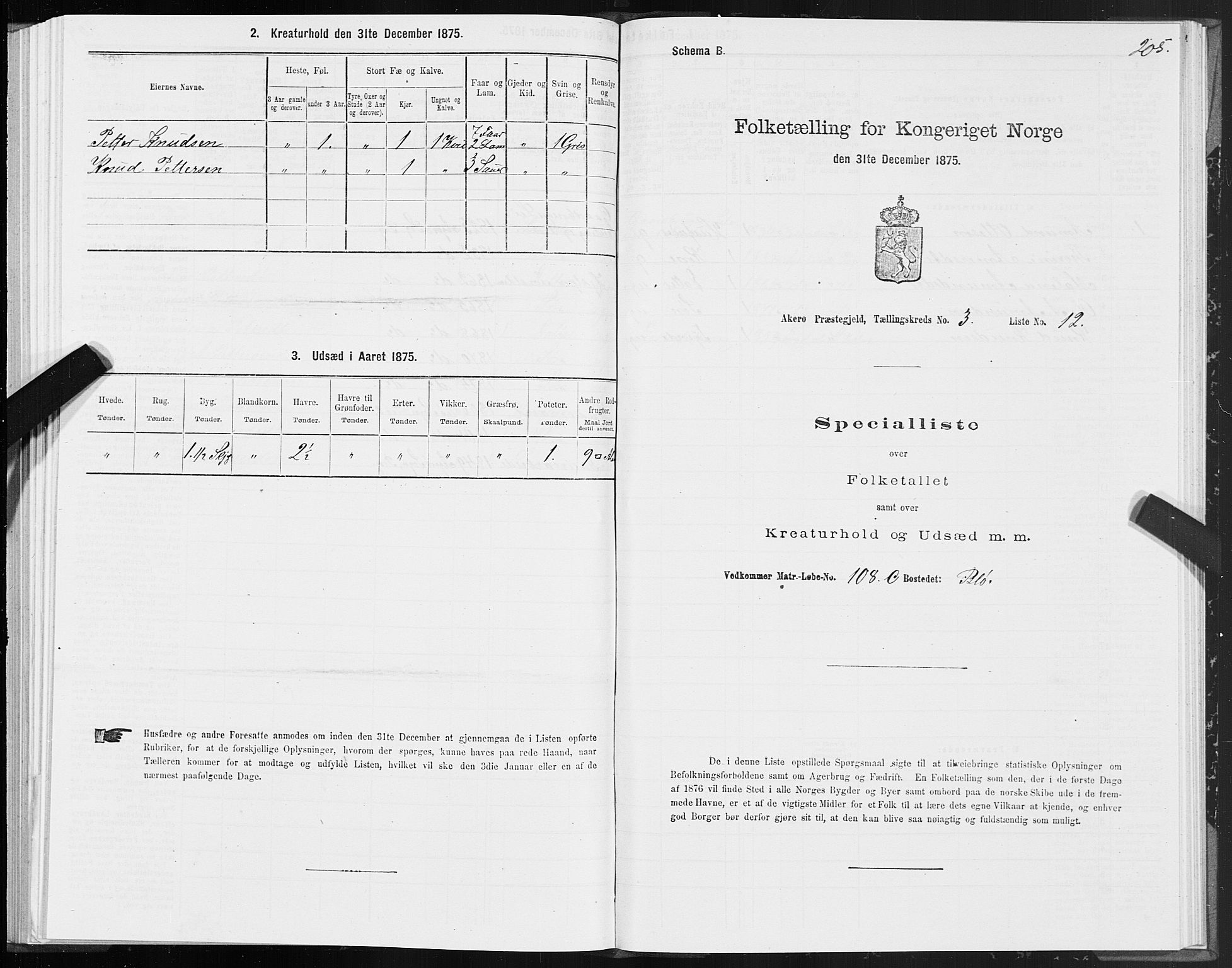 SAT, 1875 census for 1545P Aukra, 1875, p. 1205