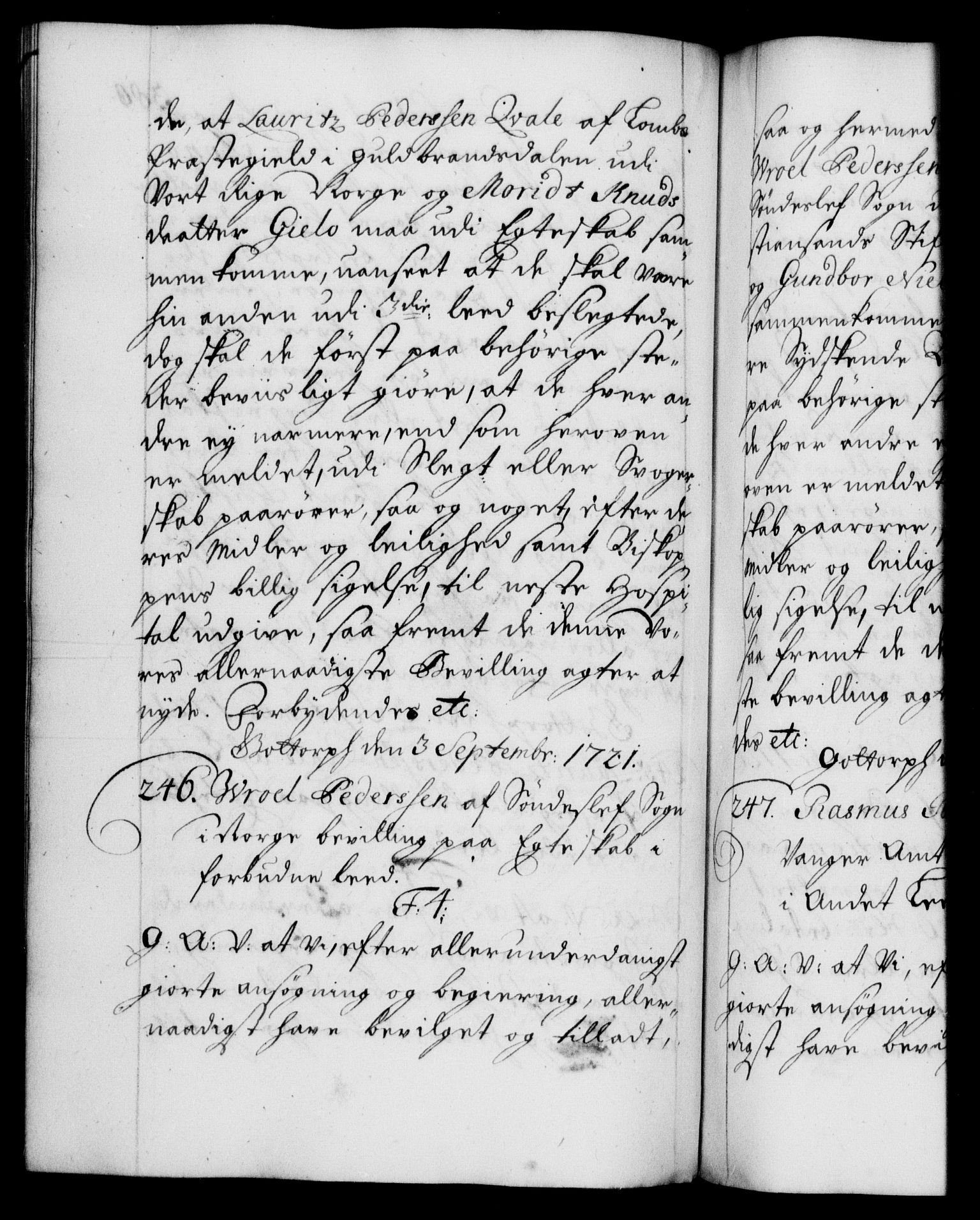 Danske Kanselli 1572-1799, RA/EA-3023/F/Fc/Fca/Fcaa/L0023: Norske registre, 1720-1722, p. 380b