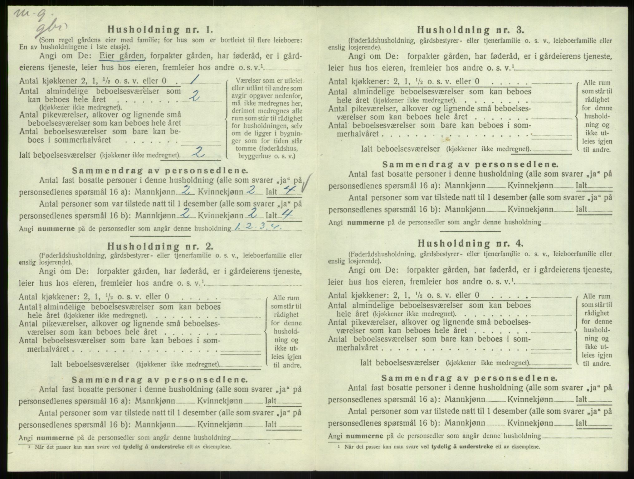 SAB, 1920 census for Hafslo, 1920, p. 779