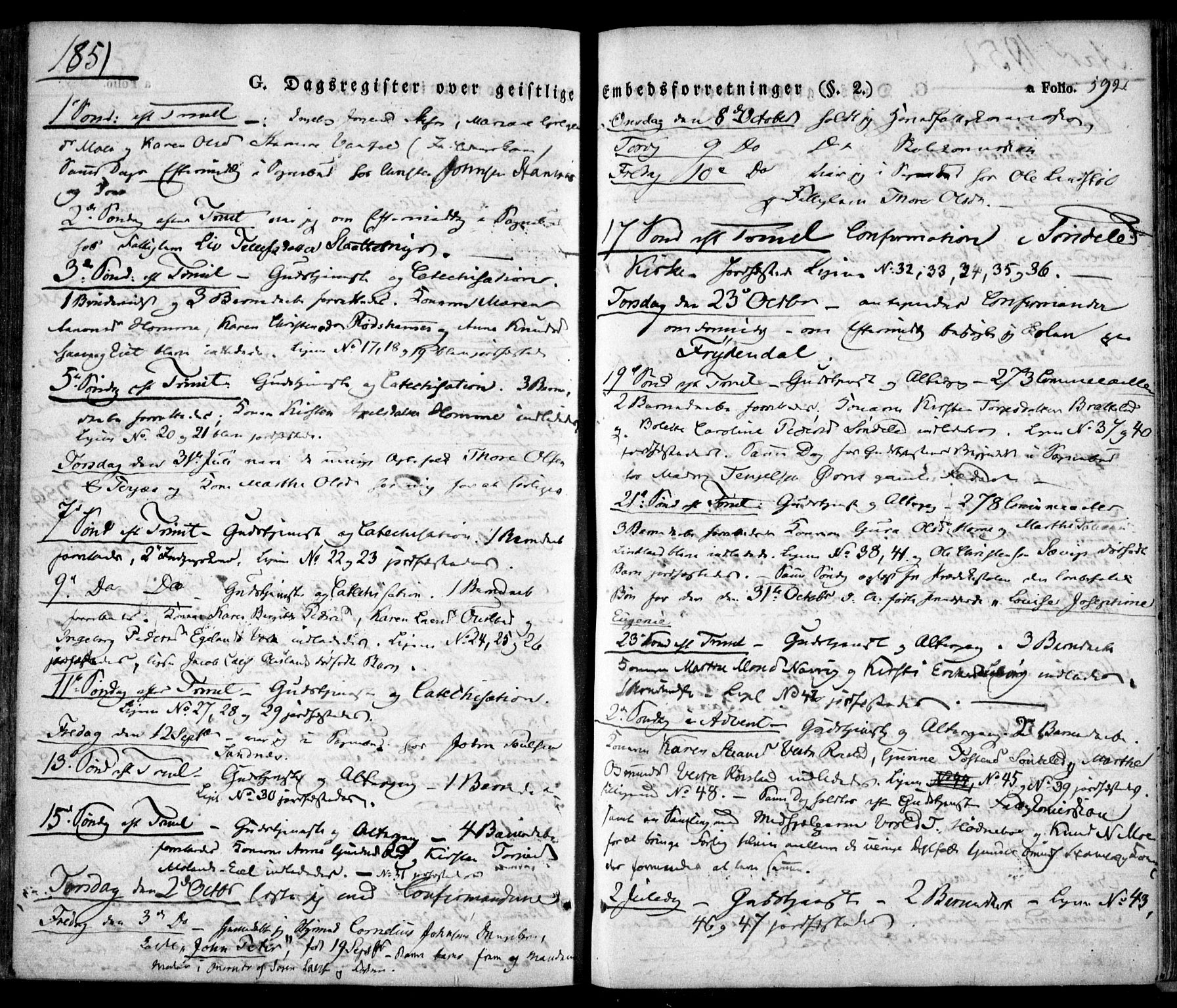 Søndeled sokneprestkontor, SAK/1111-0038/F/Fa/L0002: Parish register (official) no. A 2, 1839-1860, p. 592