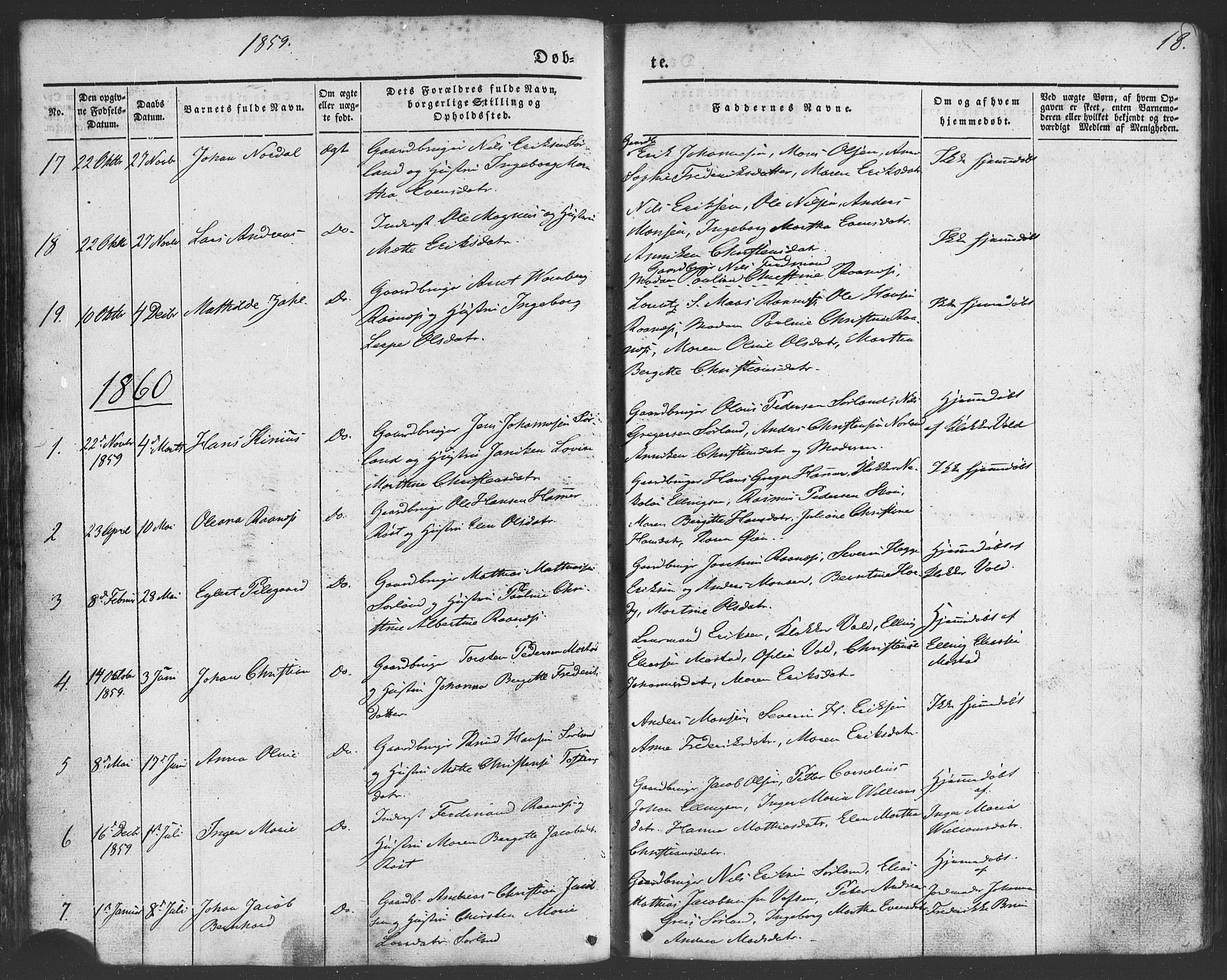 Ministerialprotokoller, klokkerbøker og fødselsregistre - Nordland, SAT/A-1459/807/L0121: Parish register (official) no. 807A04, 1846-1879, p. 18