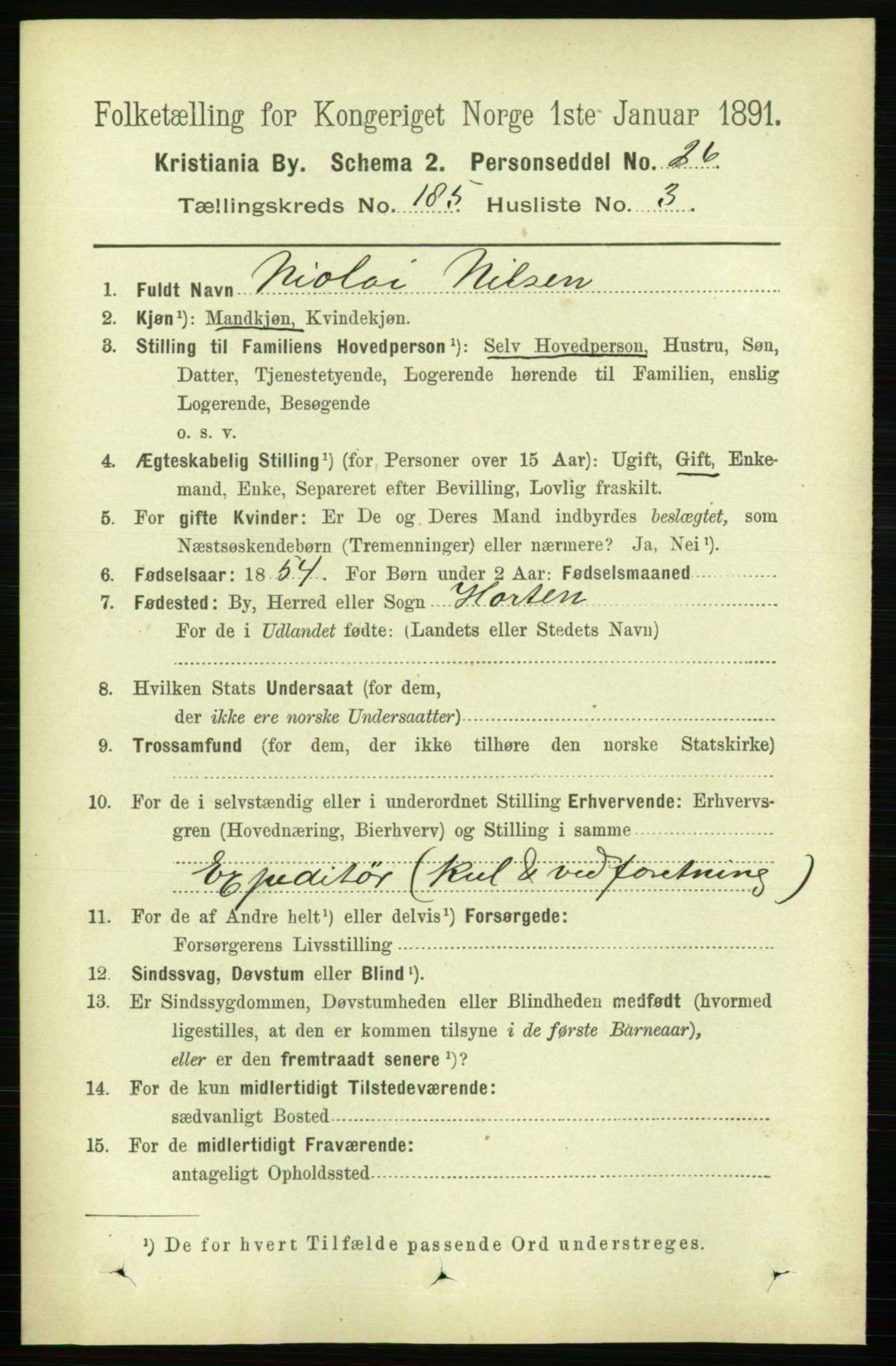 RA, 1891 census for 0301 Kristiania, 1891, p. 110936