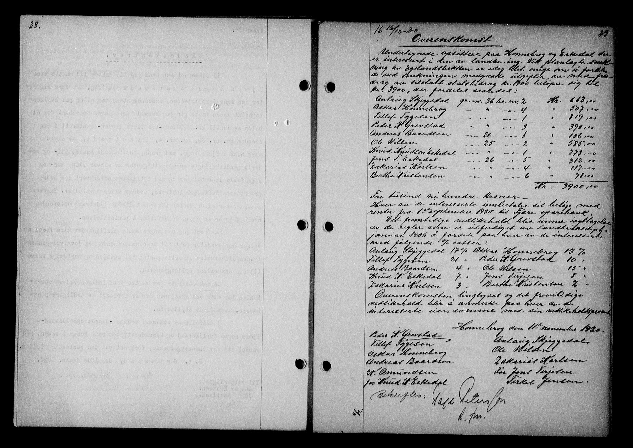 Vestre Nedenes/Sand sorenskriveri, AV/SAK-1221-0010/G/Gb/Gba/L0040: Mortgage book no. 66, 1930-1932, p. 28-29
