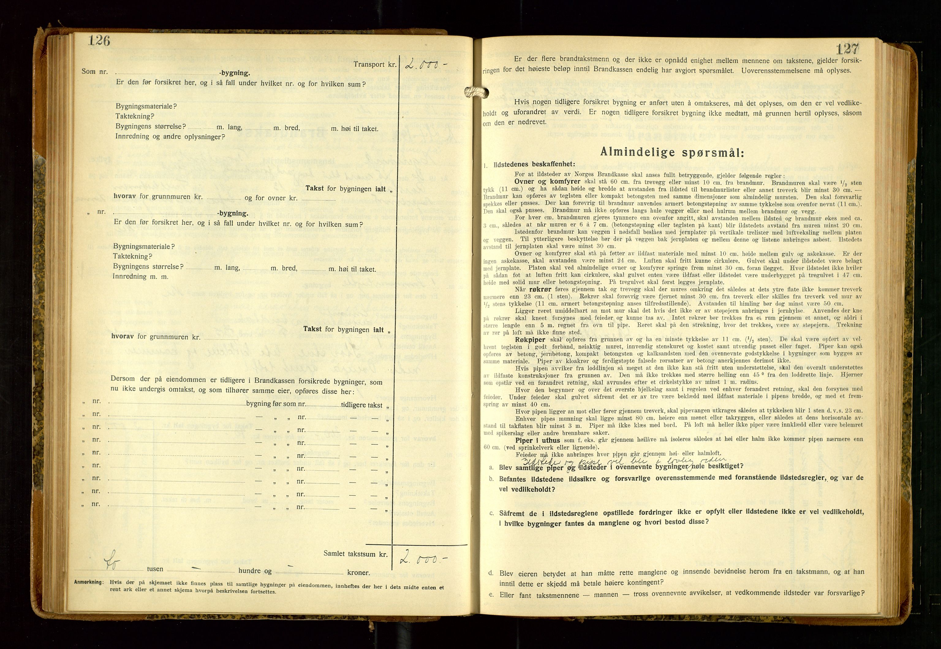 Eigersund lensmannskontor, AV/SAST-A-100171/Gob/L0006: "Brandtakstprotokoll", 1934-1938, p. 126-127