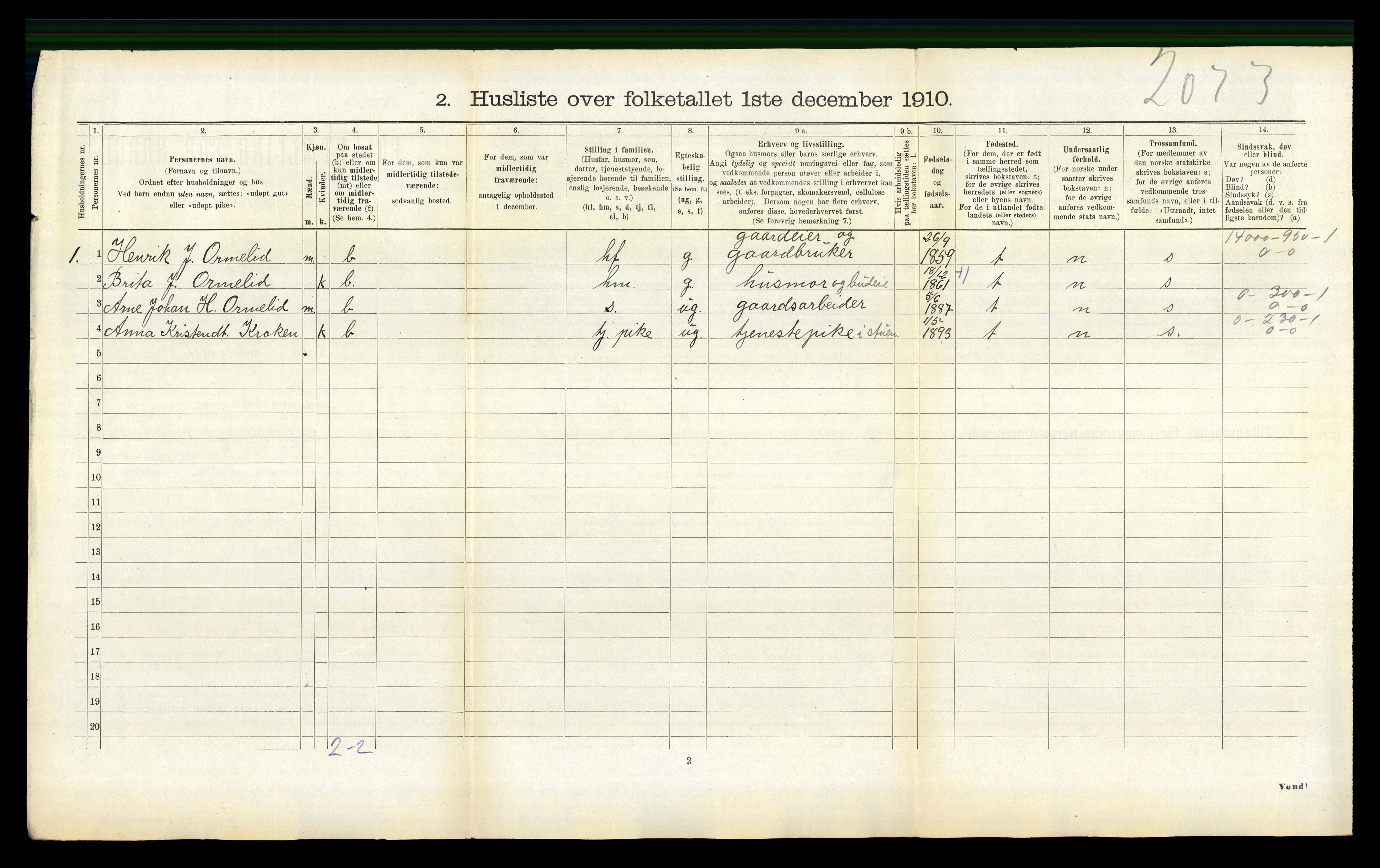 RA, 1910 census for Luster, 1910, p. 320