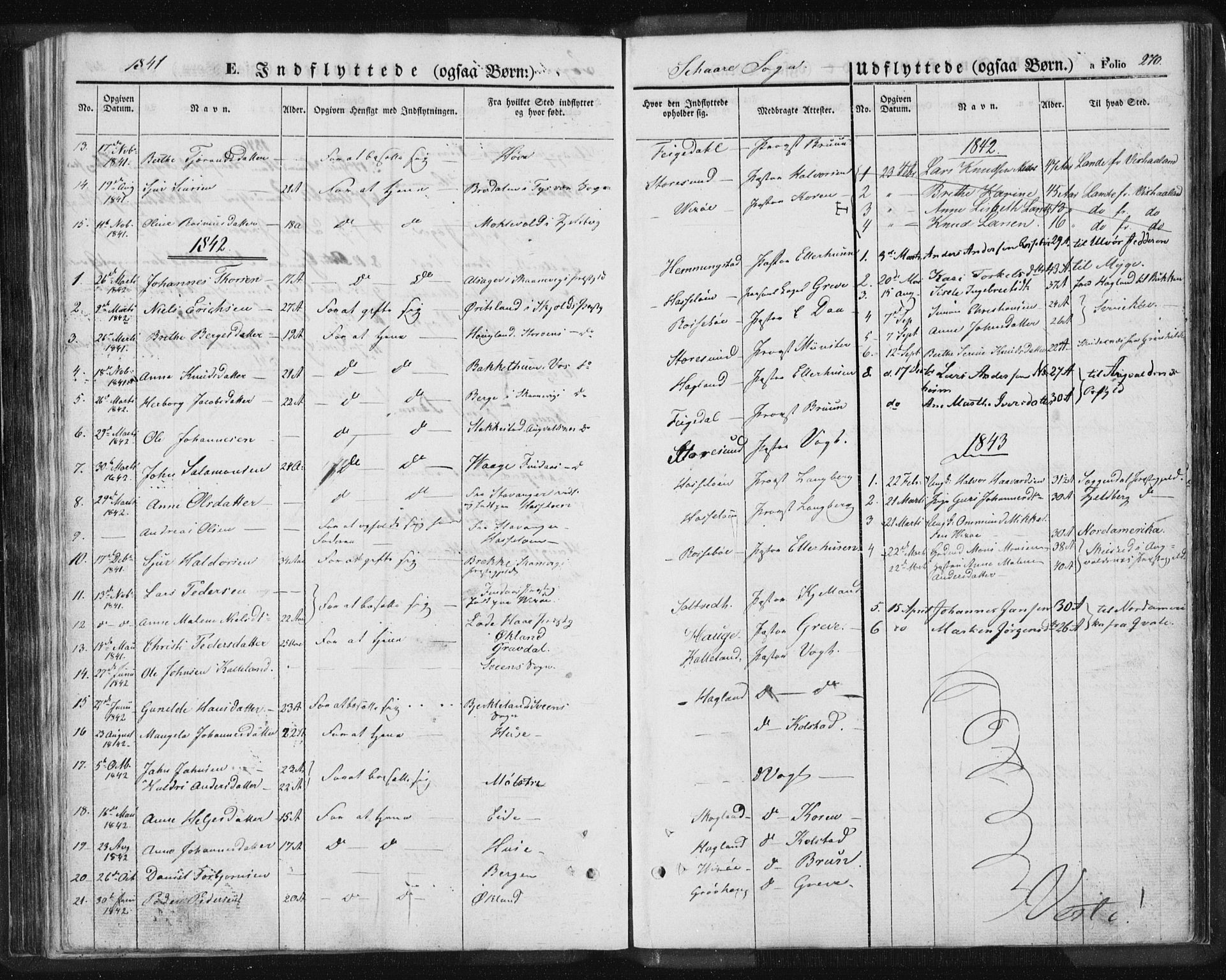 Torvastad sokneprestkontor, SAST/A -101857/H/Ha/Haa/L0006: Parish register (official) no. A 6, 1836-1847, p. 270