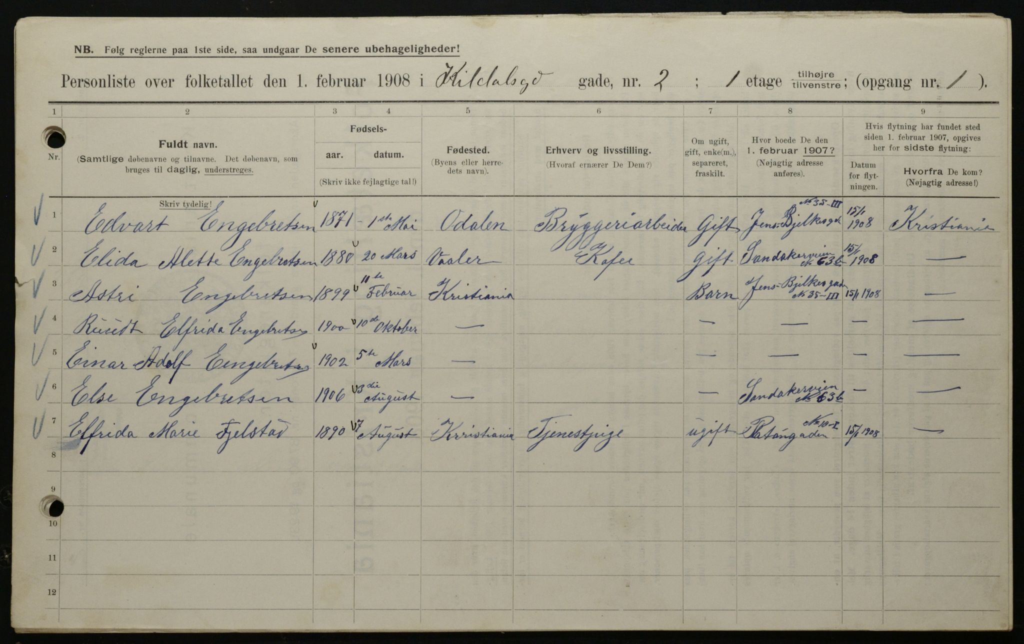 OBA, Municipal Census 1908 for Kristiania, 1908, p. 44281