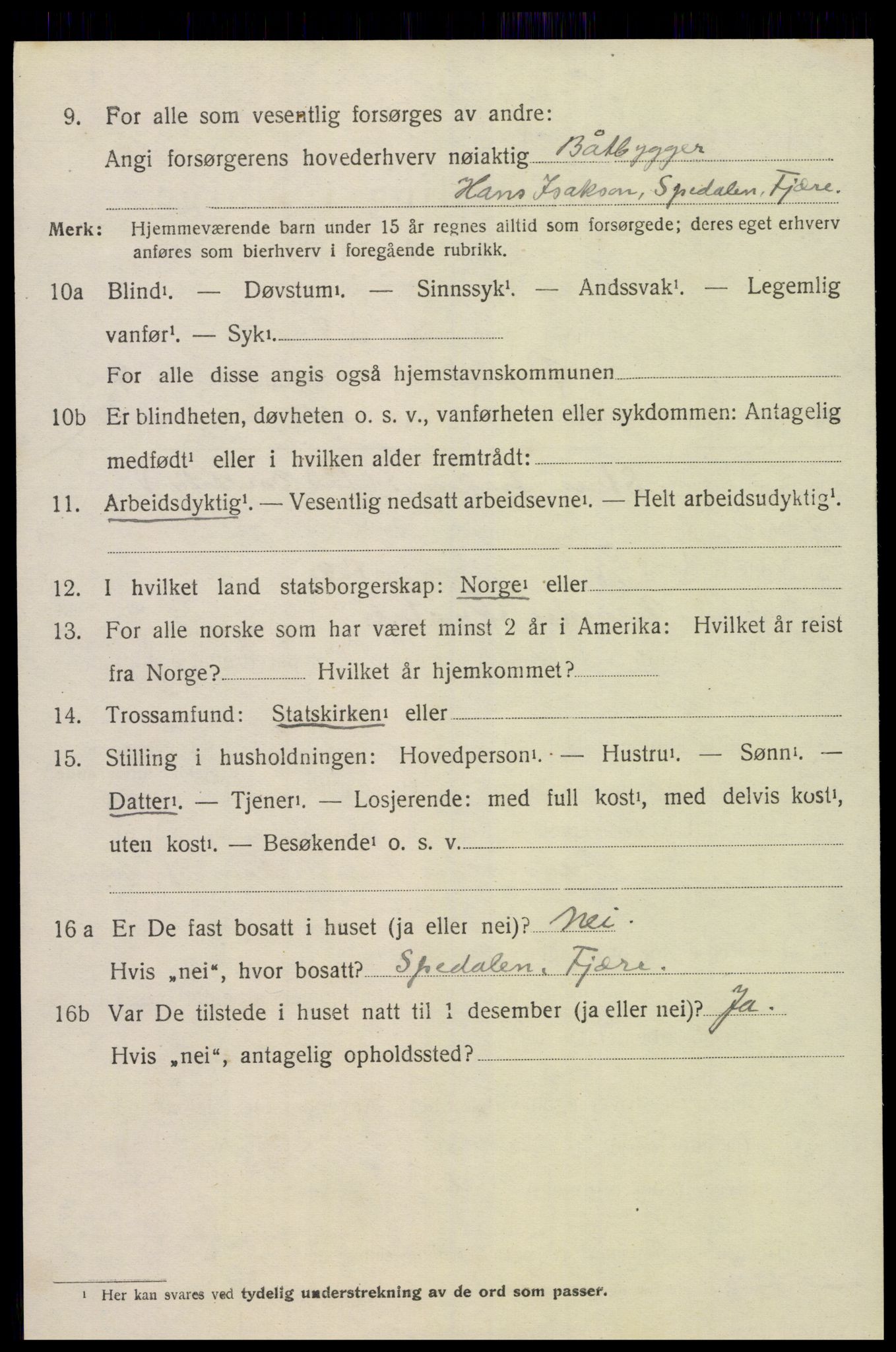 SAK, 1920 census for Øyestad, 1920, p. 3631