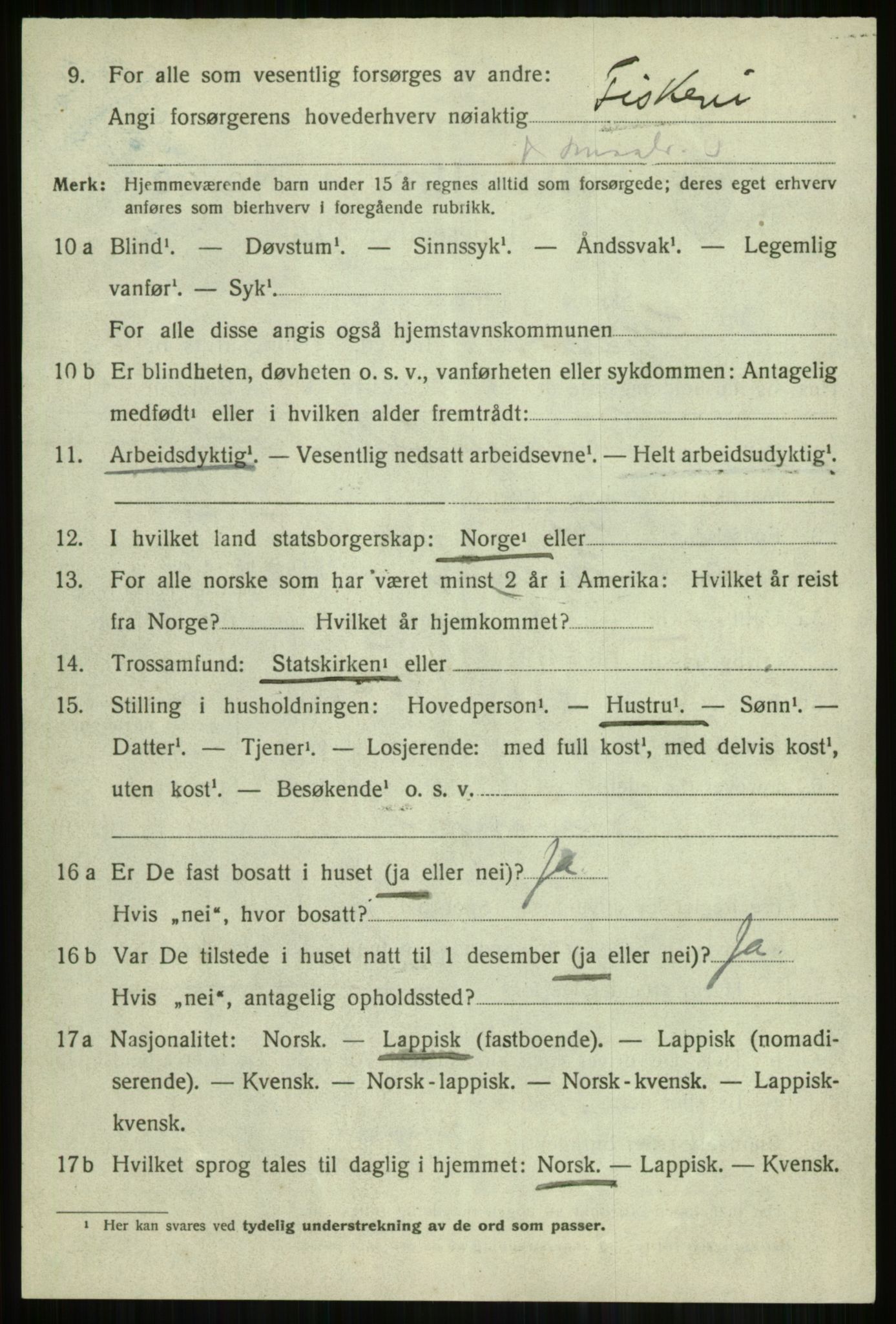 SATØ, 1920 census for Skjervøy, 1920, p. 7566