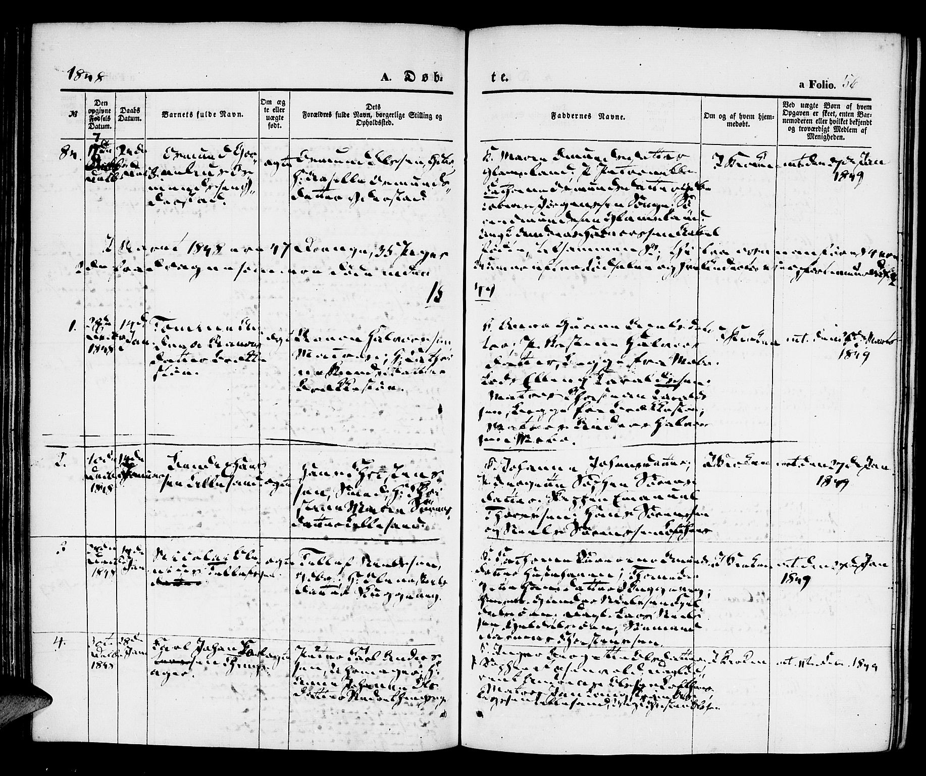 Vestre Moland sokneprestkontor, SAK/1111-0046/F/Fa/Fab/L0005: Parish register (official) no. A 5, 1841-1849, p. 56