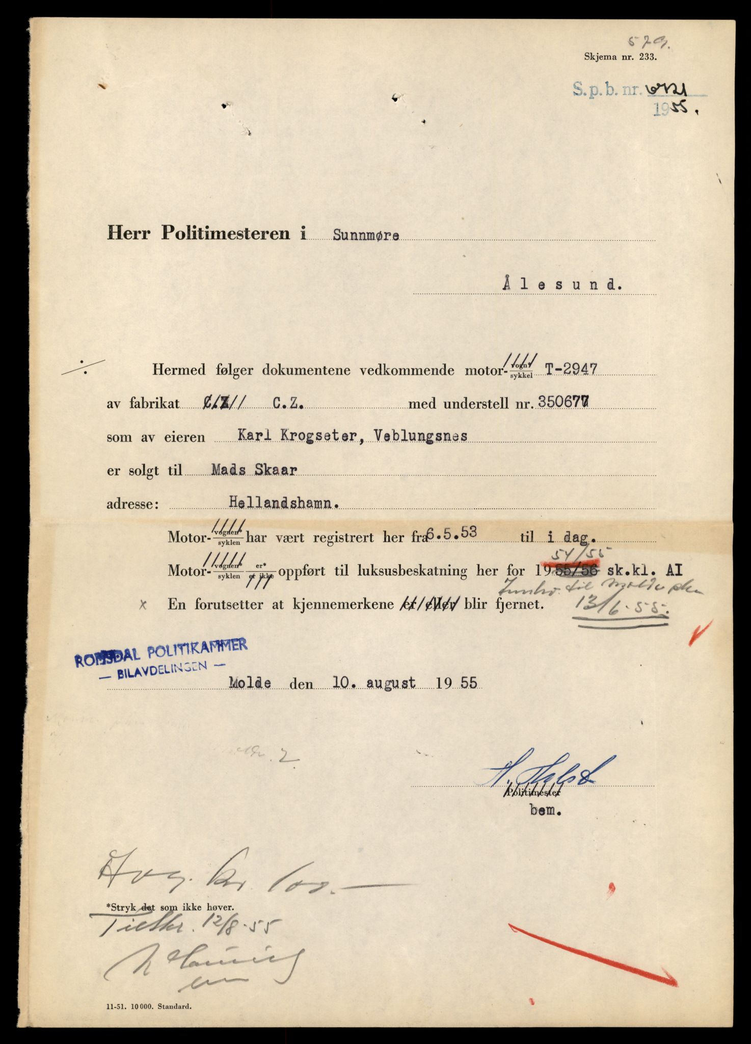 Møre og Romsdal vegkontor - Ålesund trafikkstasjon, AV/SAT-A-4099/F/Fe/L0039: Registreringskort for kjøretøy T 13361 - T 13530, 1927-1998, p. 2975